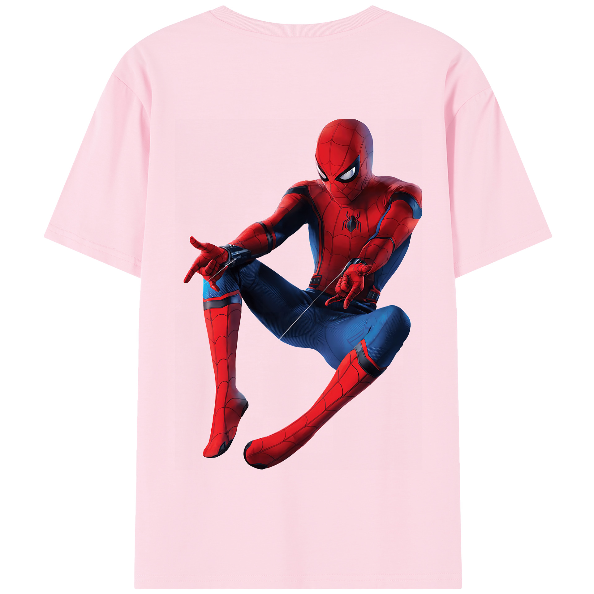 （画像用） Spider Man スパイダーマン 綿100％半袖Tシャツ（背面プリント）