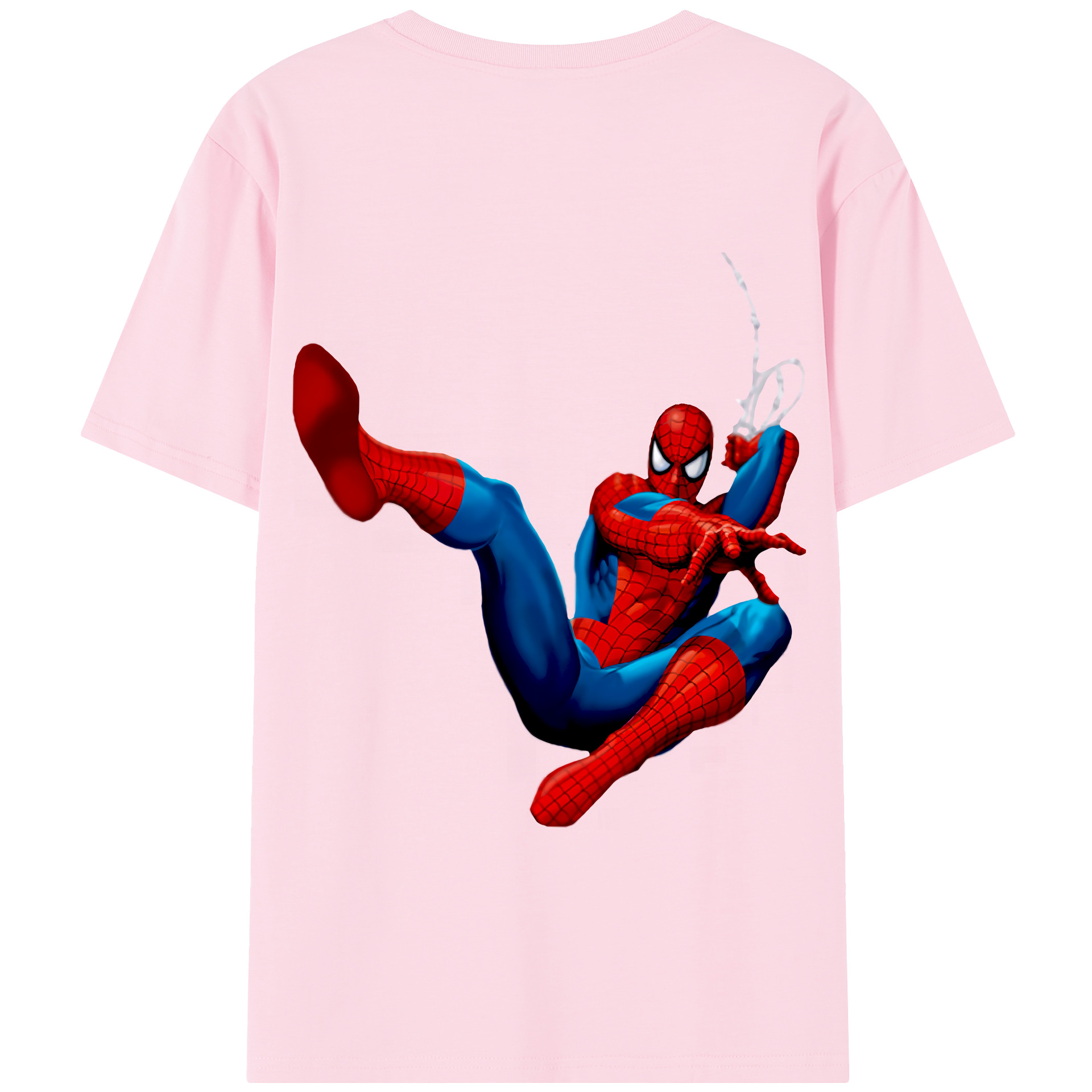 （画像用） Spider Man スパイダーマン 綿100％半袖Tシャツ（背面プリント）