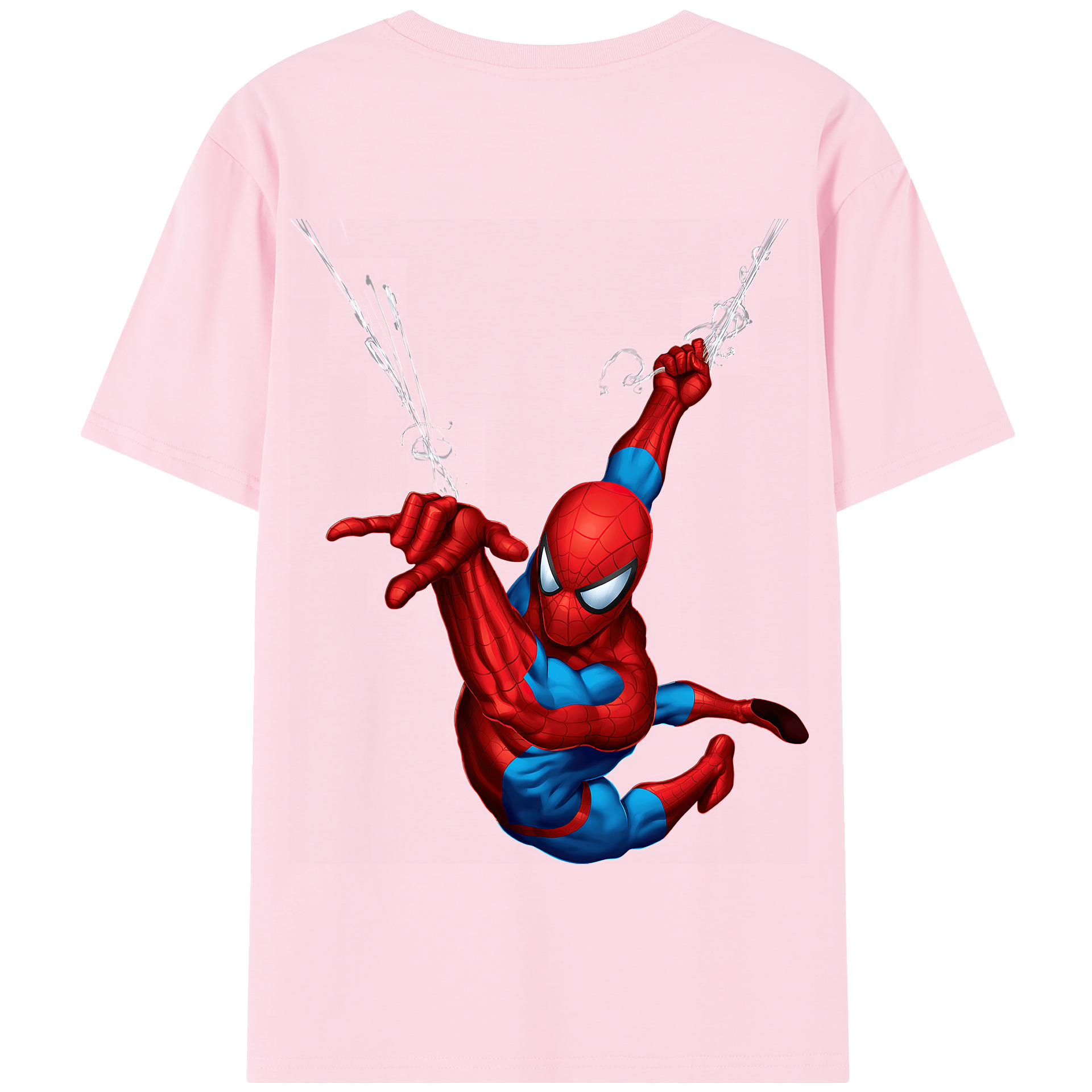 Spider Man スパイダーマン 綿100％半袖Tシャツ（背面プリント）