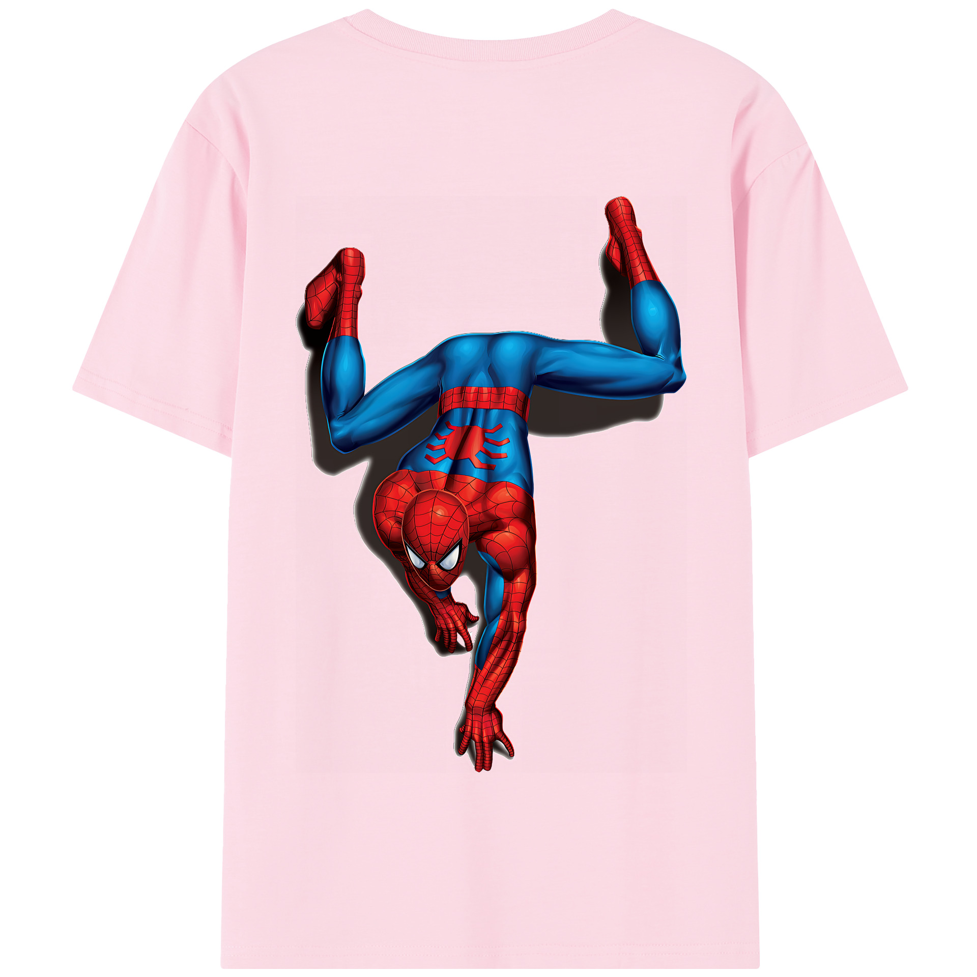 （画像用） Spider Man スパイダーマン 綿100％半袖Tシャツ（背面プリント）