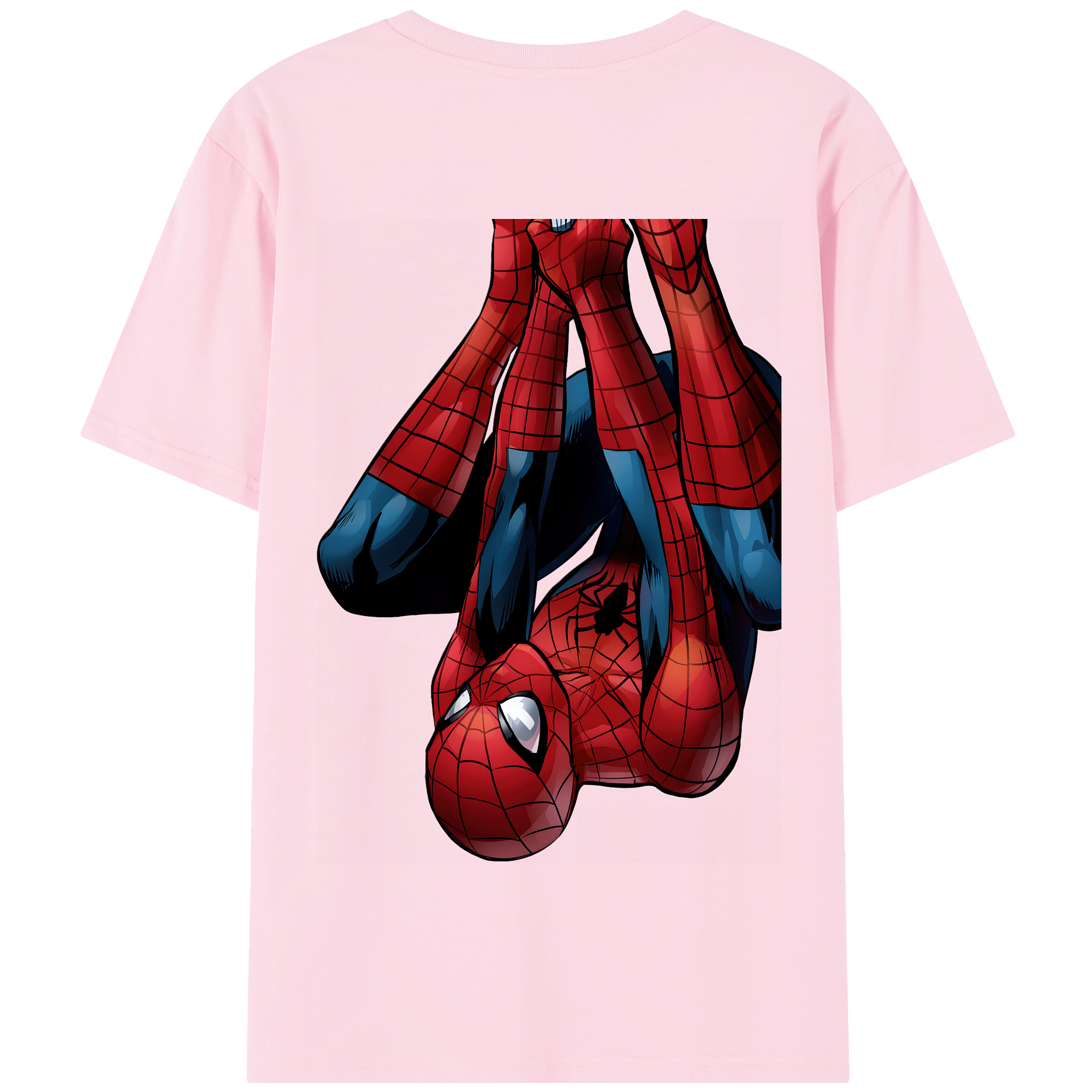 Spider Man スパイダーマン 綿100％半袖Tシャツ（背面プリント）