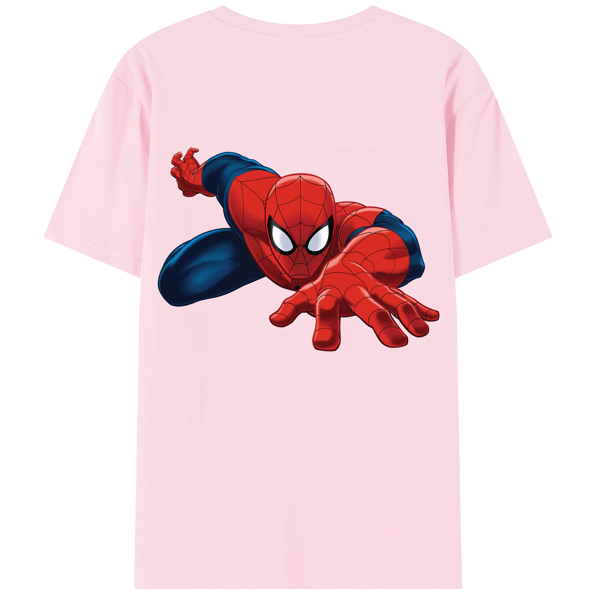 Spider Man スパイダーマン 綿100％半袖Tシャツ（背面プリント）
