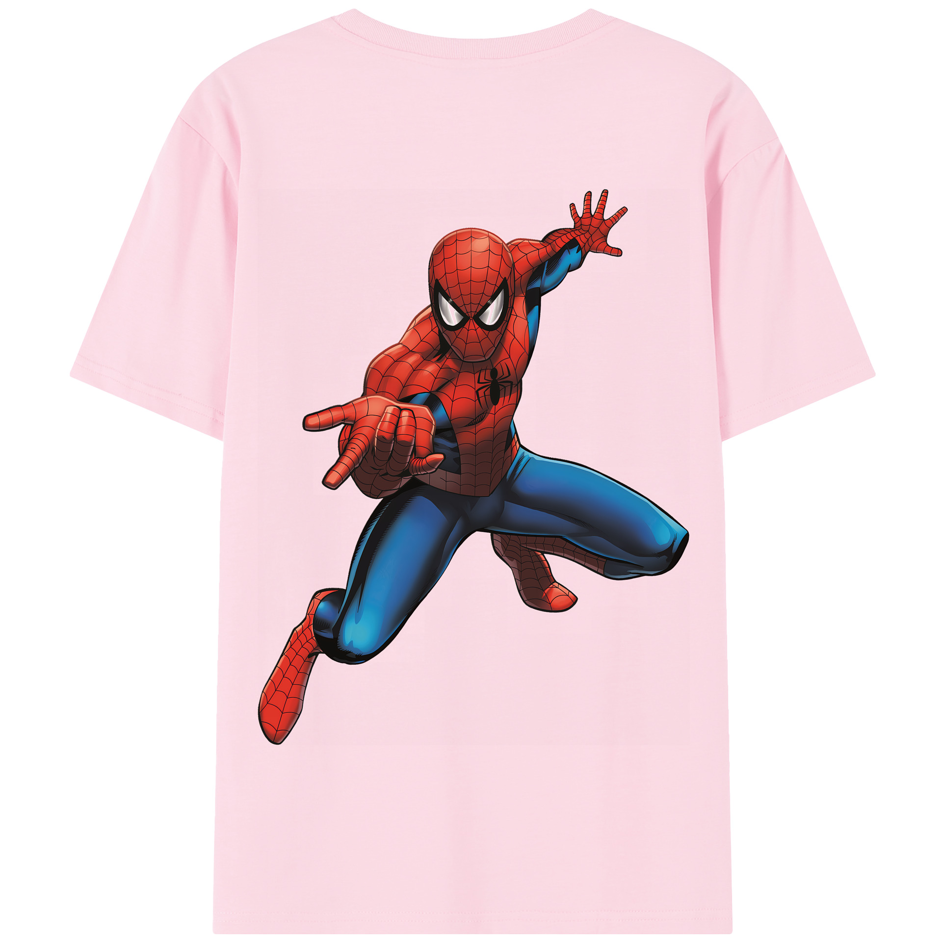 （画像用） Spider Man スパイダーマン 綿100％半袖Tシャツ（背面プリント）