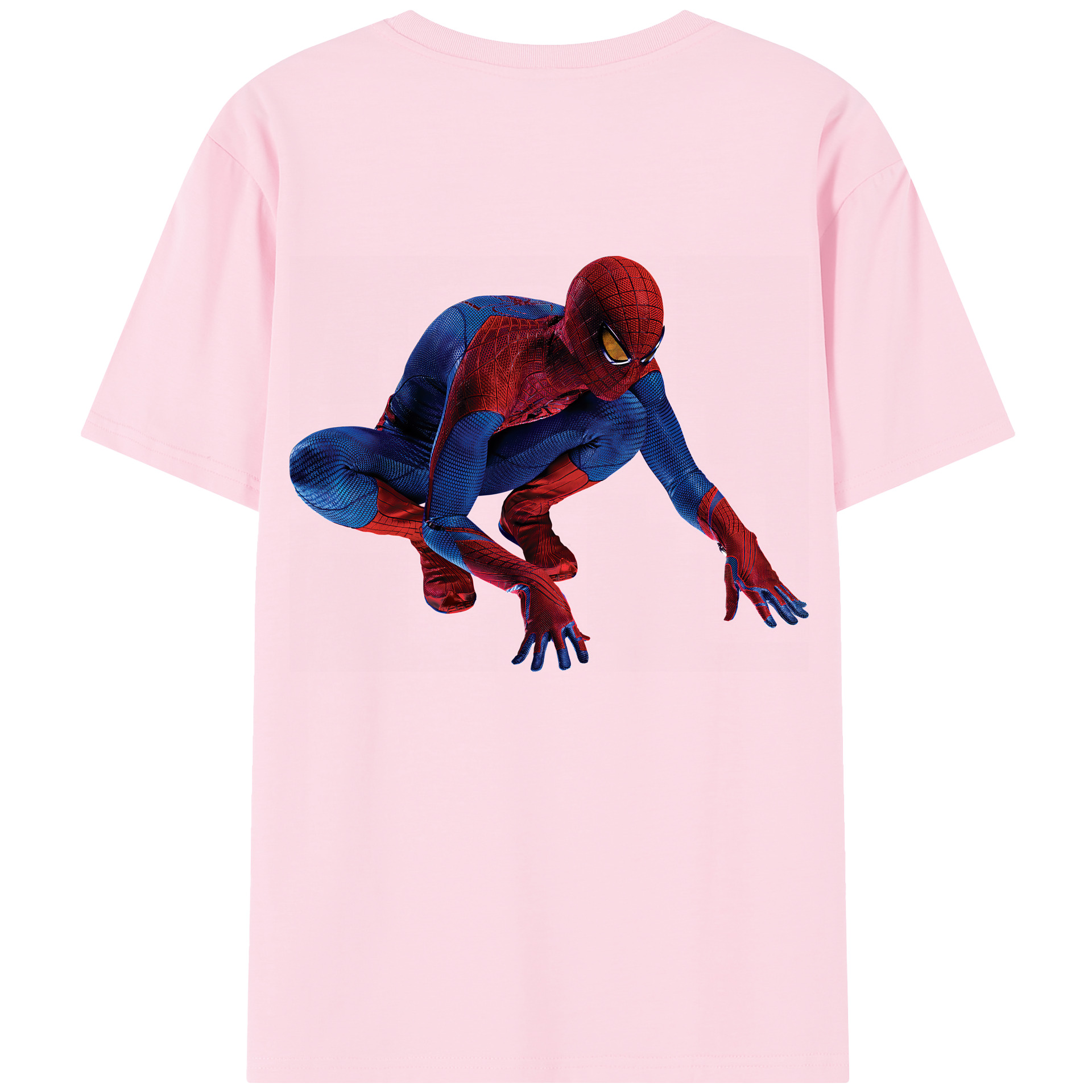 Spider Man スパイダーマン 綿100％半袖Tシャツ（背面プリント）