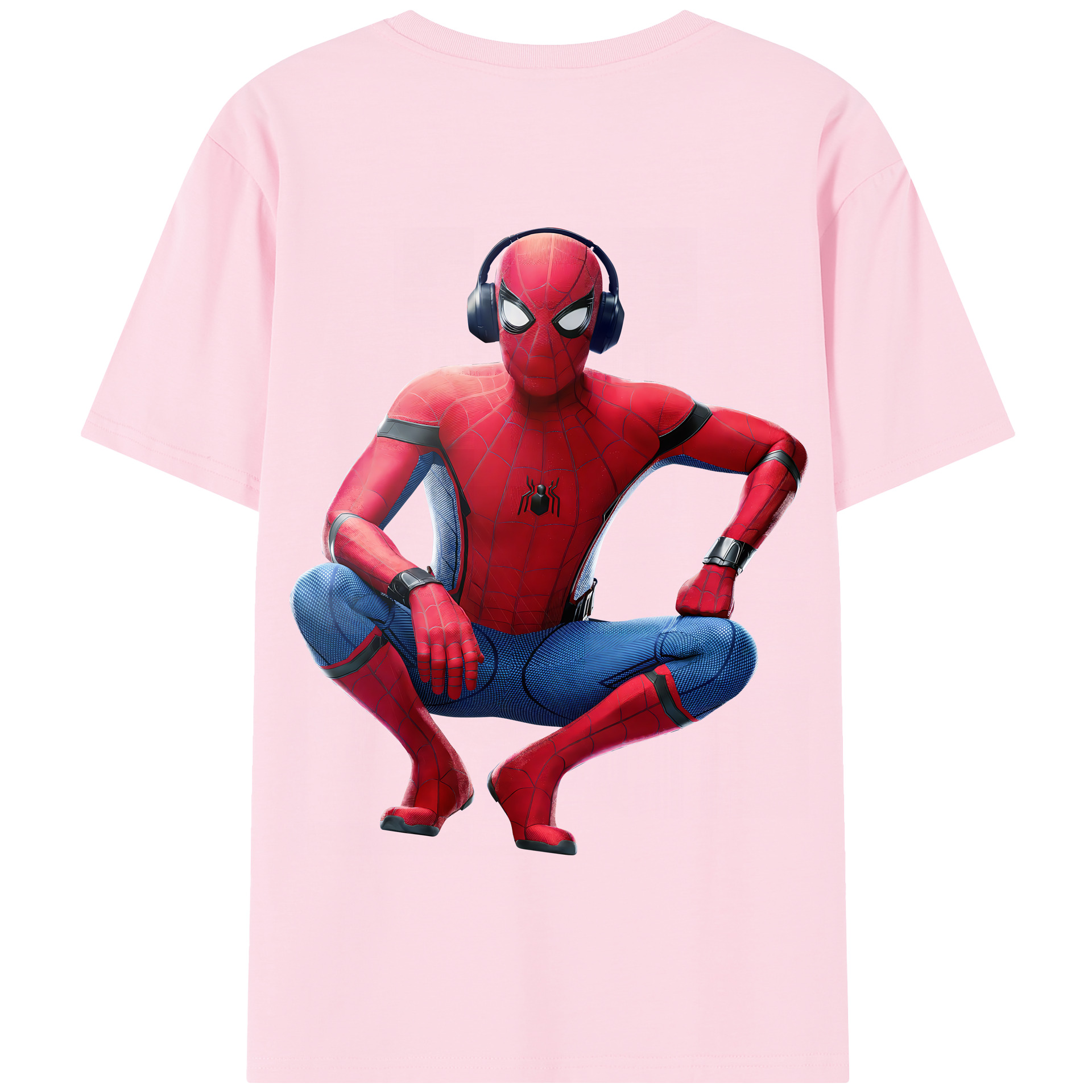 Spider Man スパイダーマン 綿100％半袖Tシャツ（背面プリント）