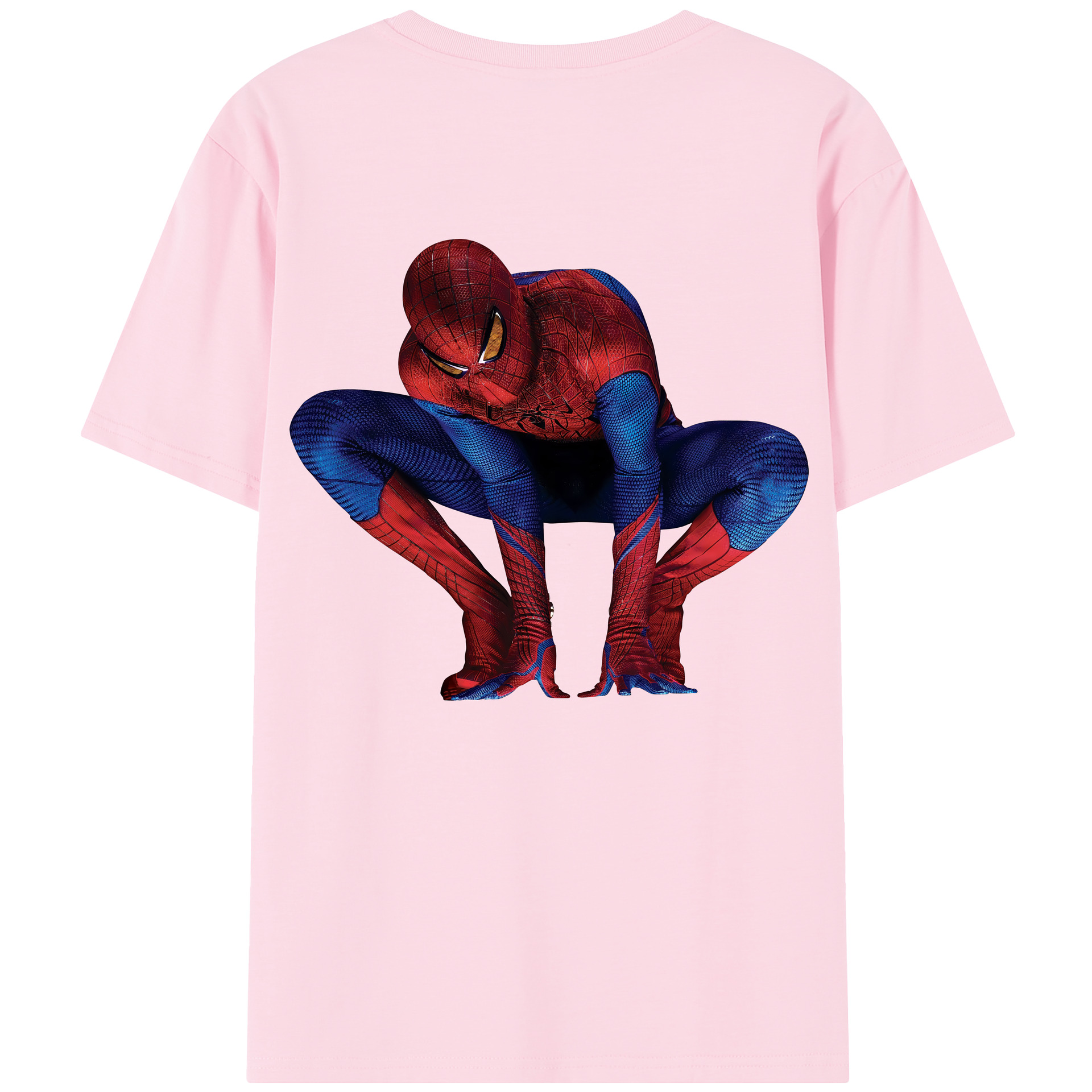 （画像用） Spider Man スパイダーマン 綿100％半袖Tシャツ（背面プリント）
