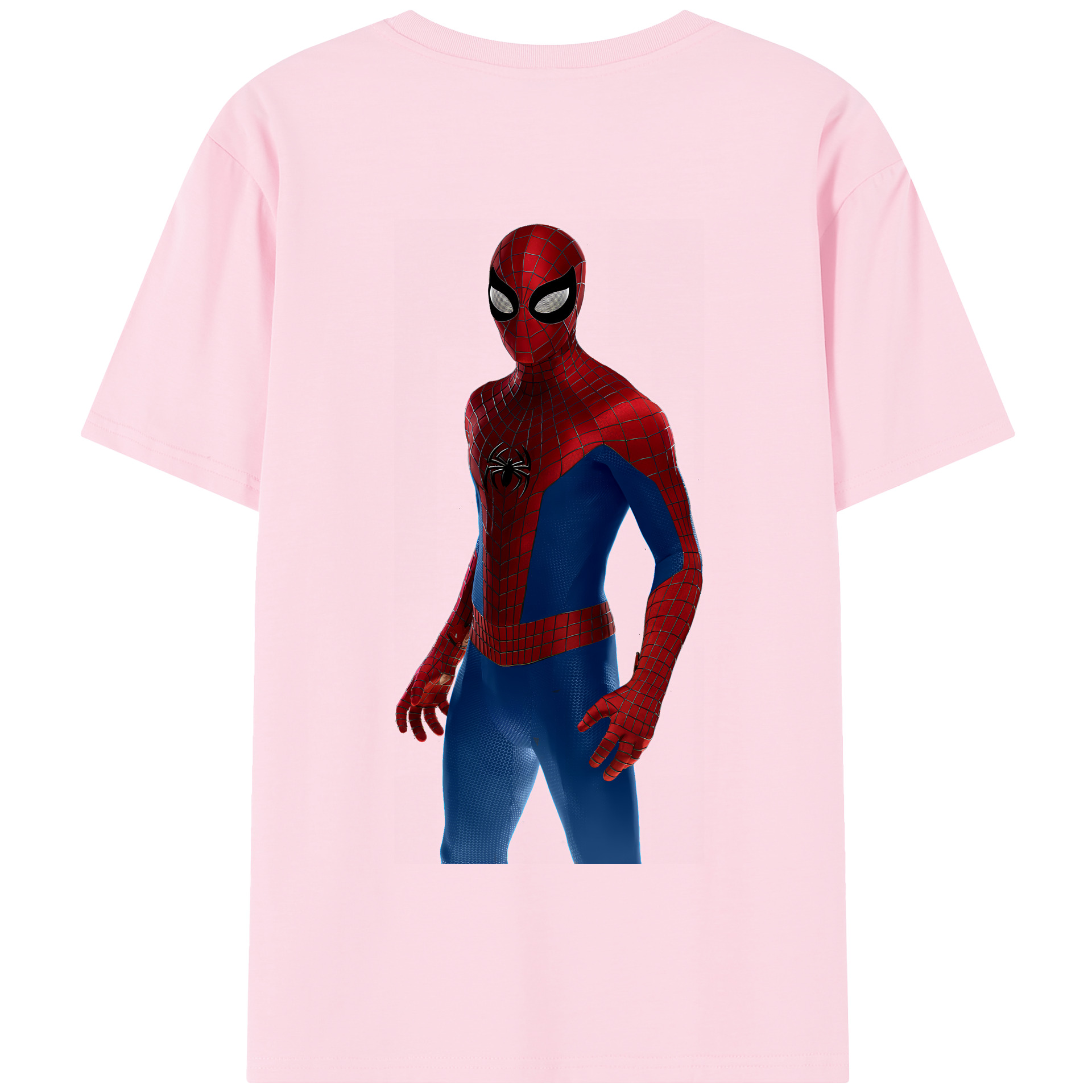 （画像用） Spider Man スパイダーマン 綿100％半袖Tシャツ（背面プリント）