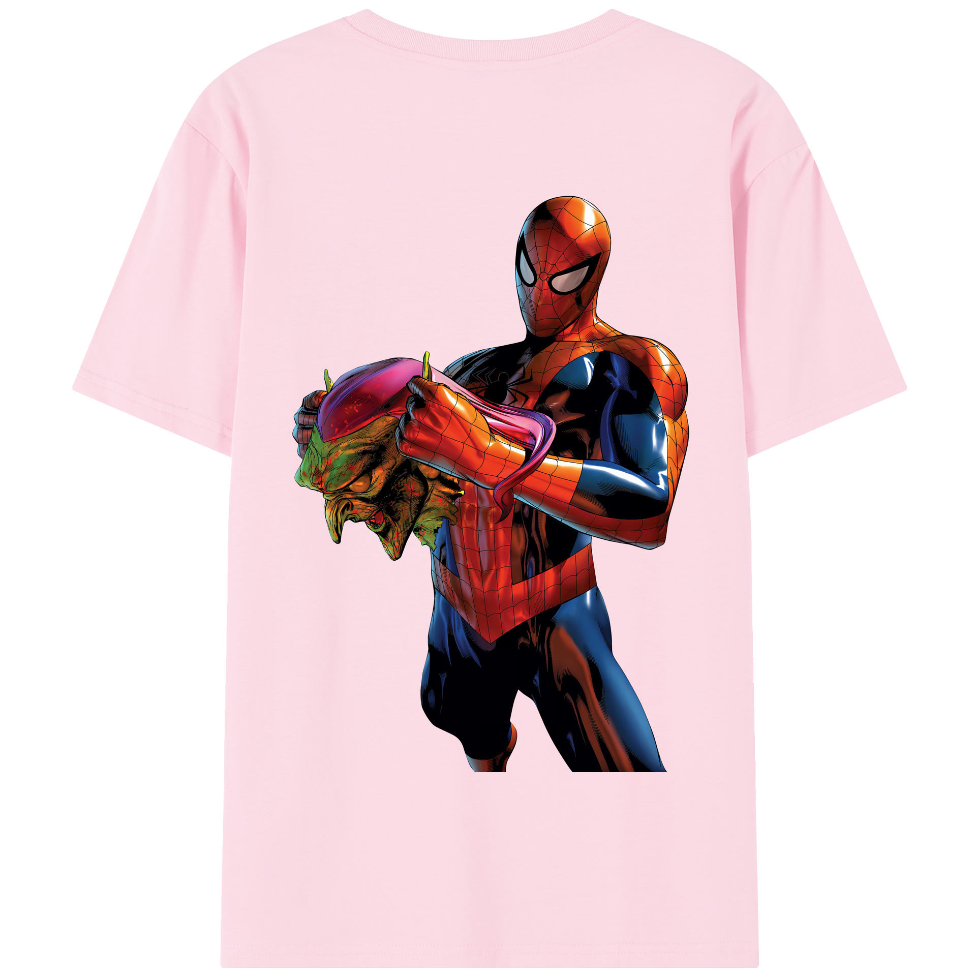 Spider Man スパイダーマン 綿100％半袖Tシャツ（背面プリント）