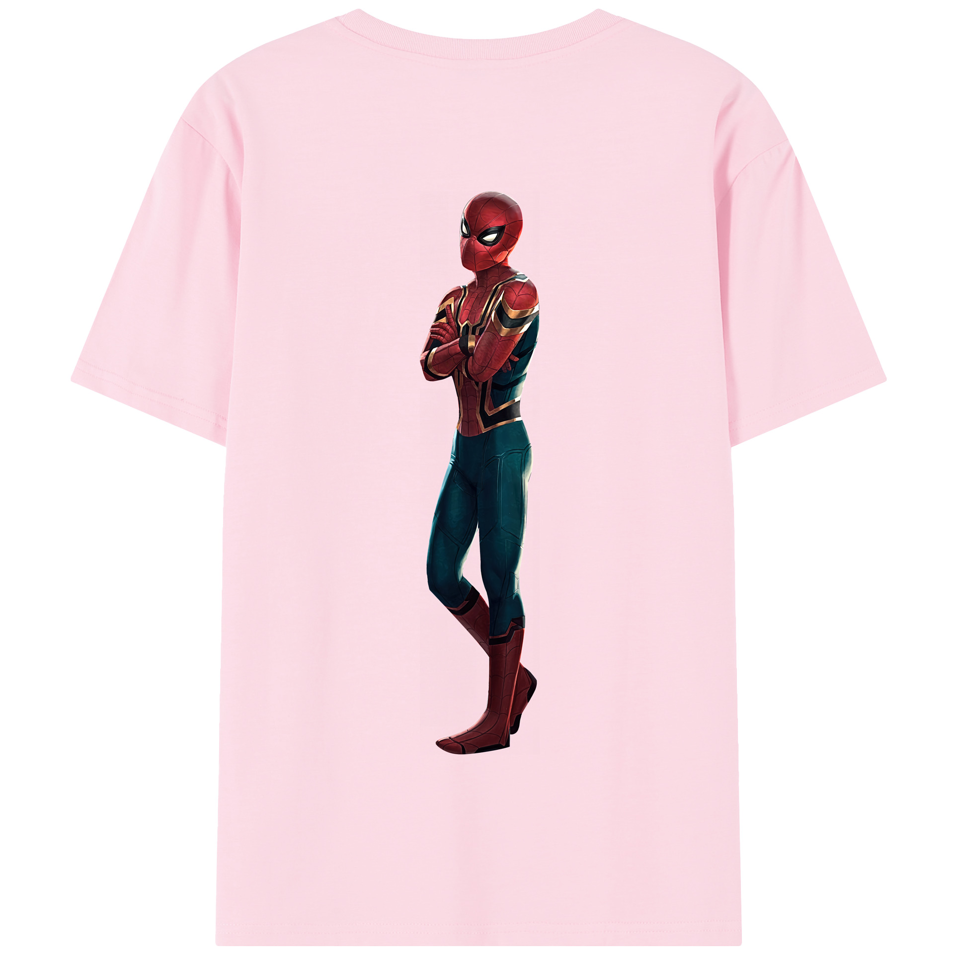 Spider Man スパイダーマン 綿100％半袖Tシャツ（背面プリント）