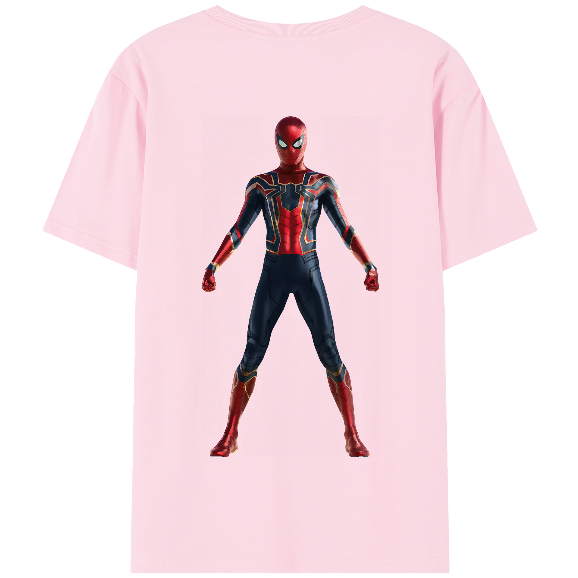 （画像用） Spider Man スパイダーマン 綿100％半袖Tシャツ（背面プリント）