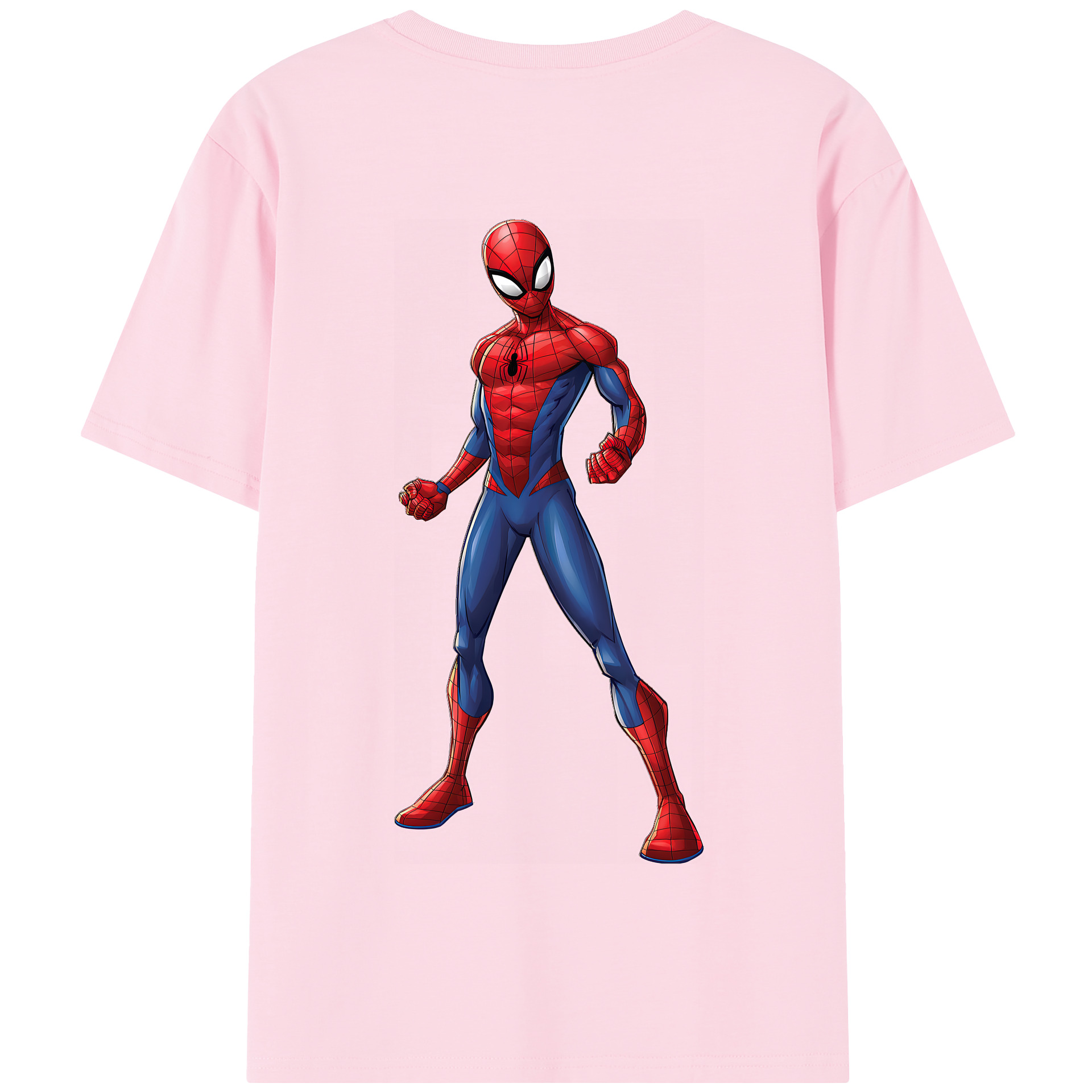 （画像用） Spider Man スパイダーマン 綿100％半袖Tシャツ（背面プリント）