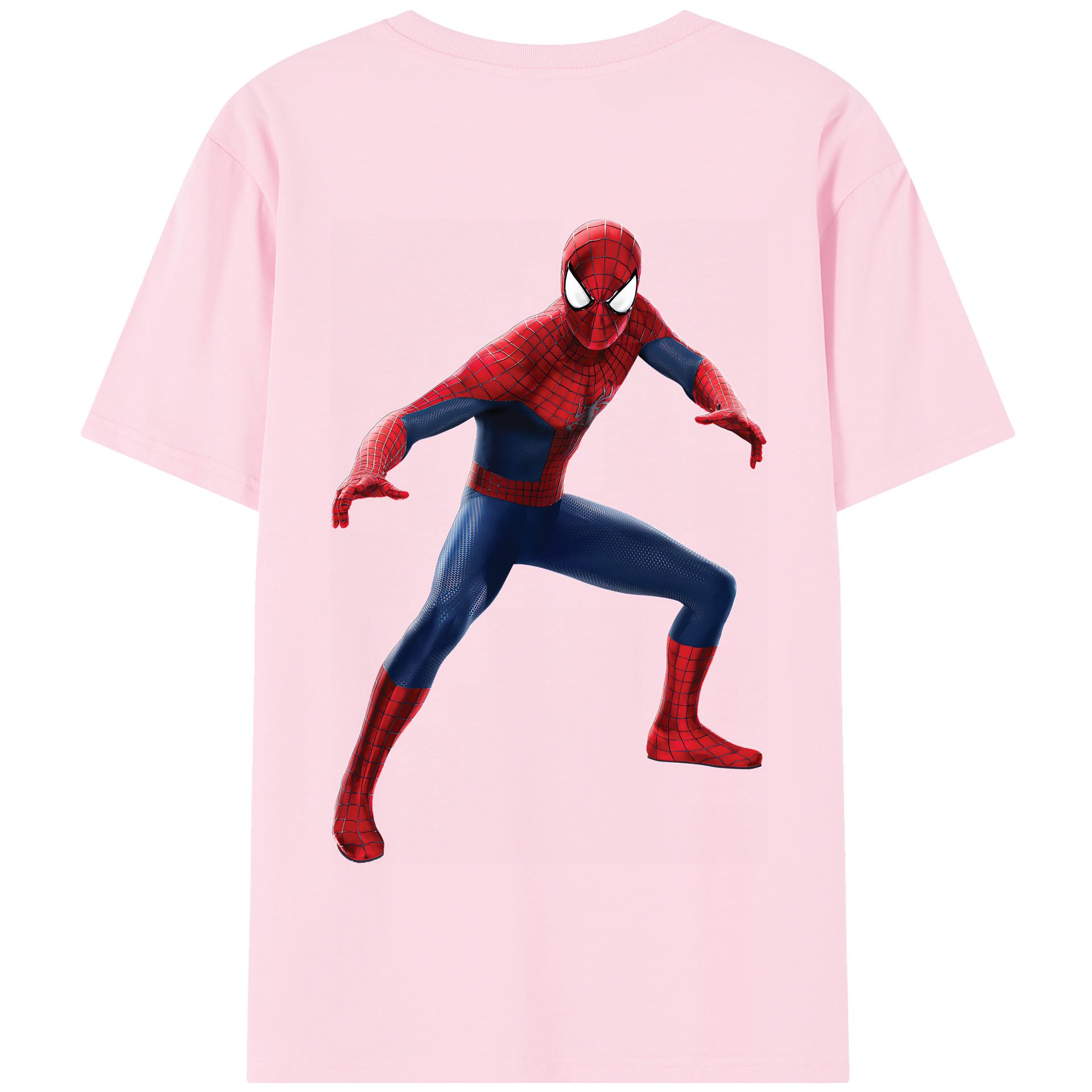 （画像用） Spider Man スパイダーマン 綿100％半袖Tシャツ（背面プリント）