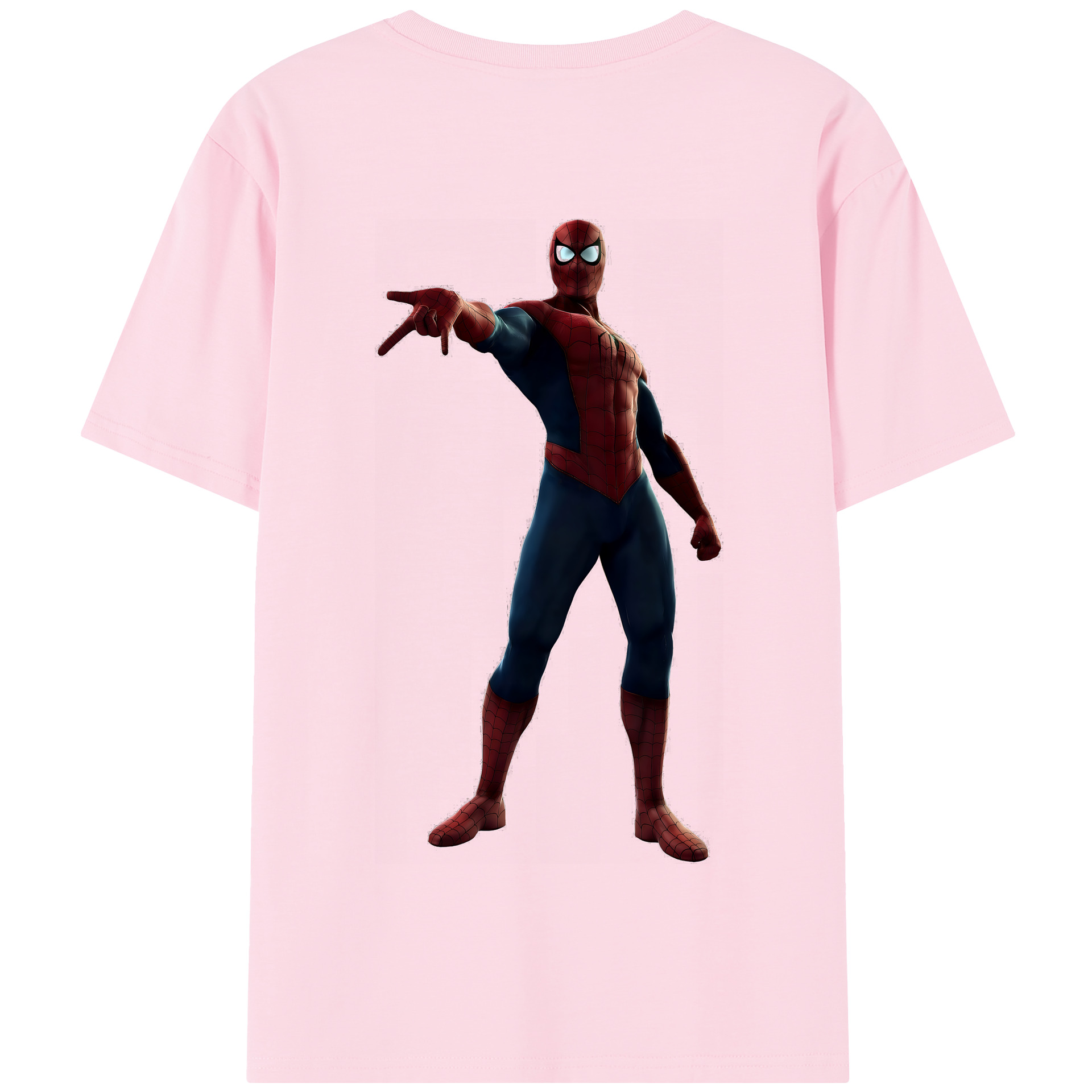 （画像用） Spider Man スパイダーマン 綿100％半袖Tシャツ（背面プリント）