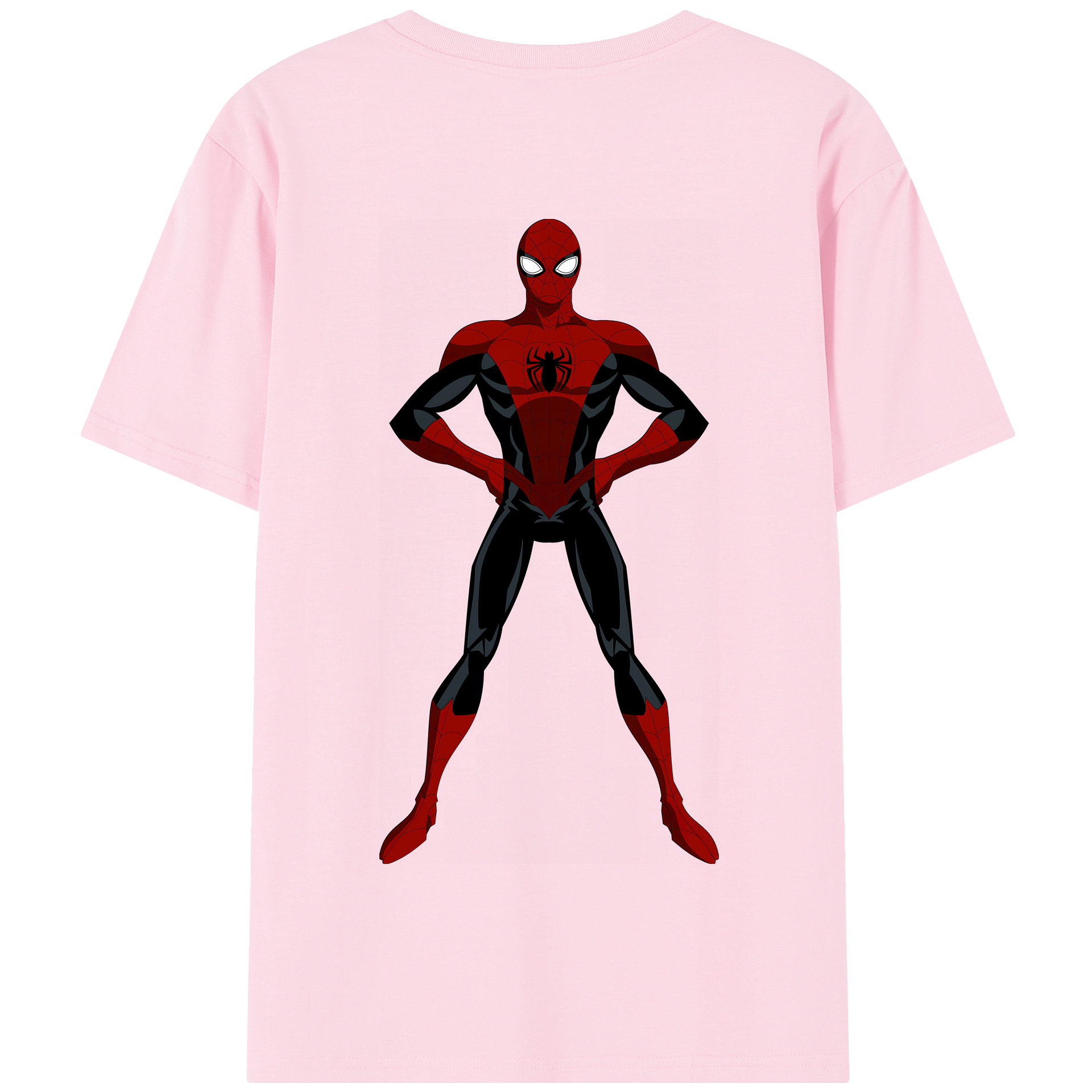 （画像用） Spider Man スパイダーマン 綿100％半袖Tシャツ（背面プリント）