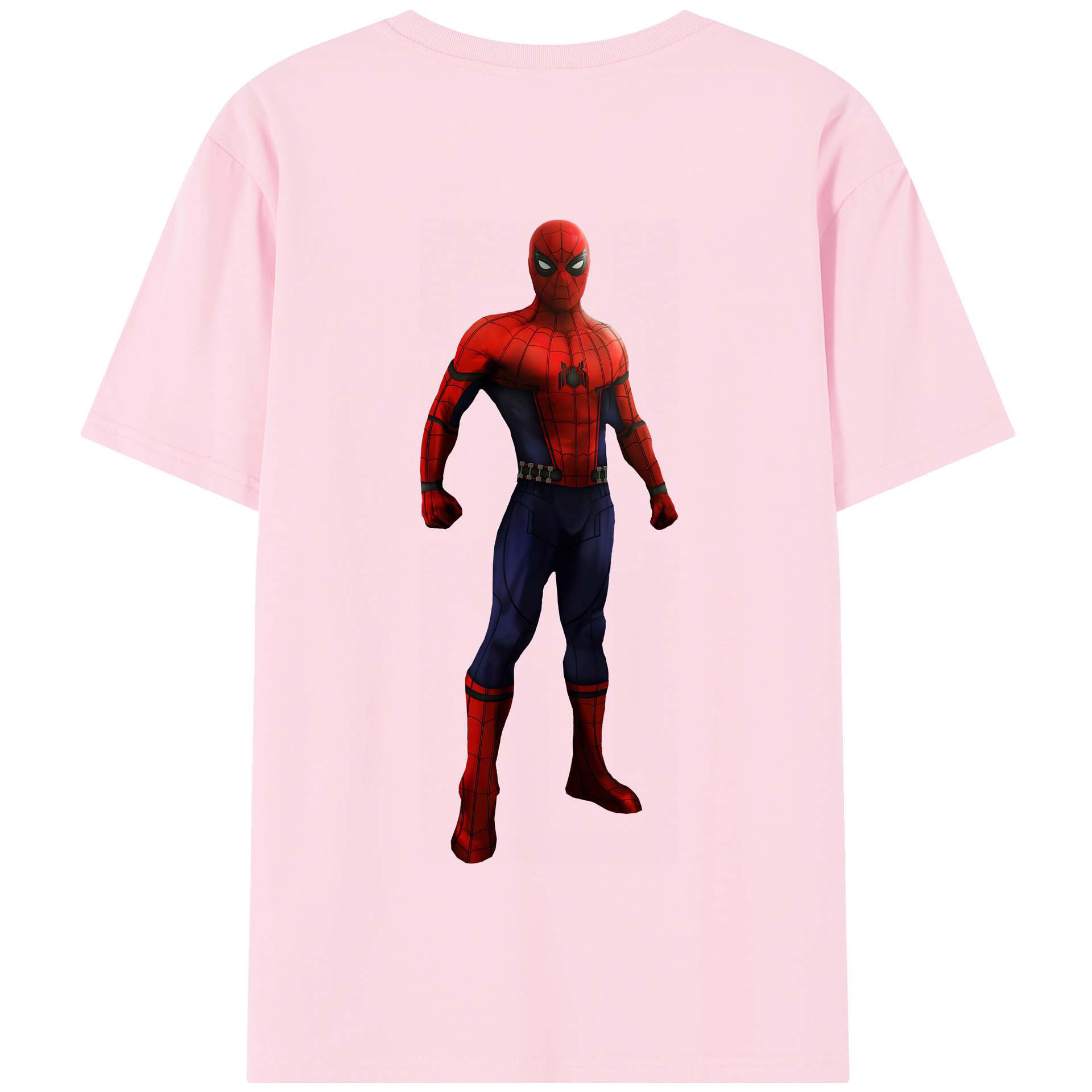 （画像用） Spider Man スパイダーマン 綿100％半袖Tシャツ（背面プリント）