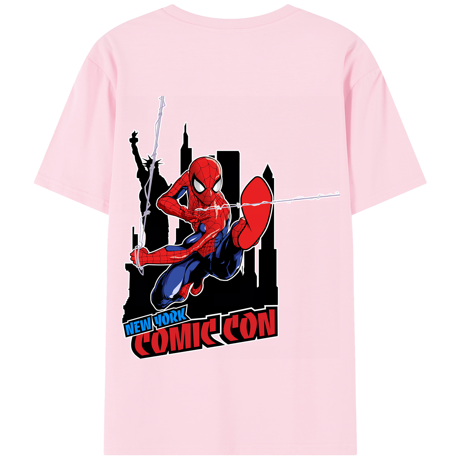Spider Man スパイダーマン 綿100％半袖Tシャツ（背面プリント）