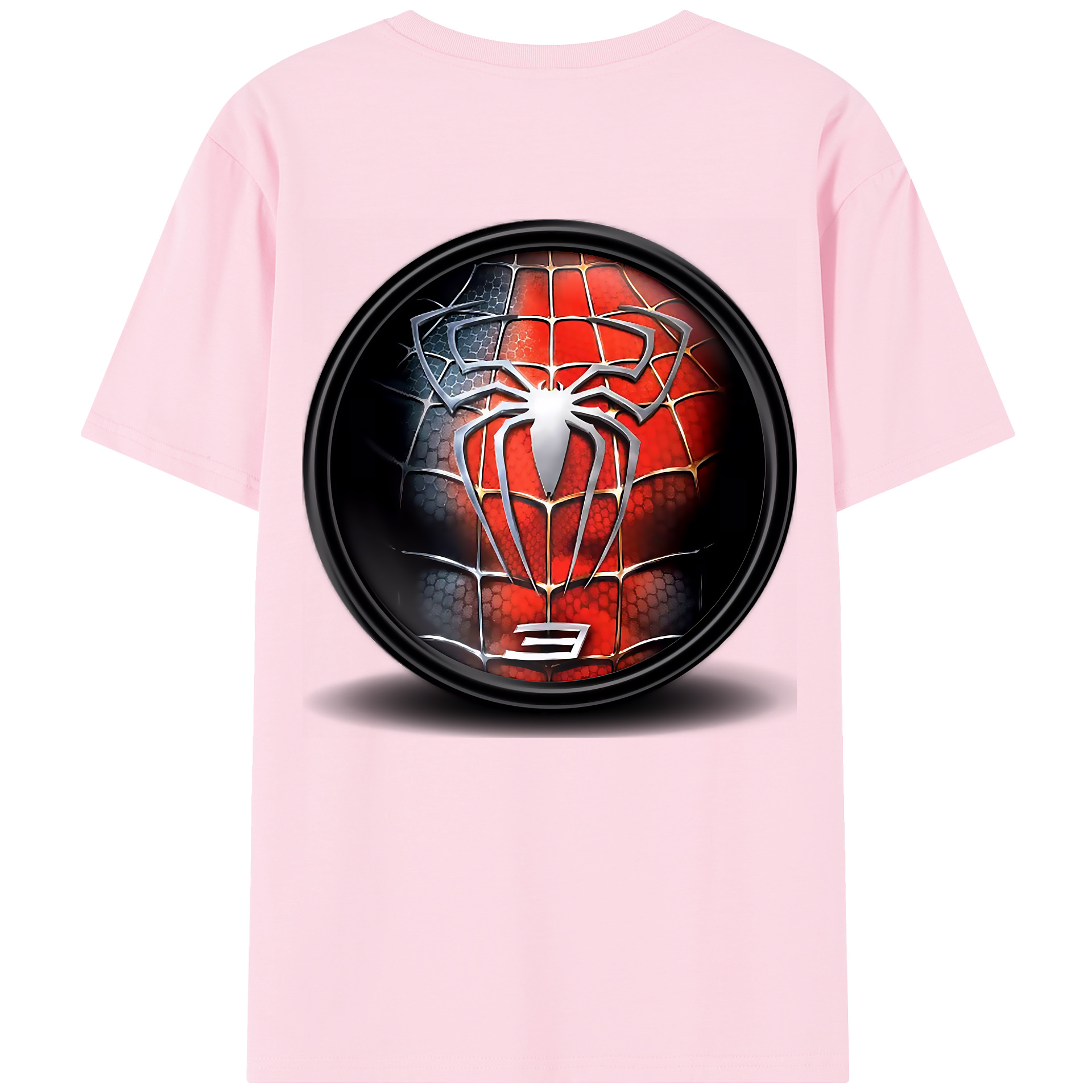 （画像用） Spider Man スパイダーマン 綿100％半袖Tシャツ（背面プリント）