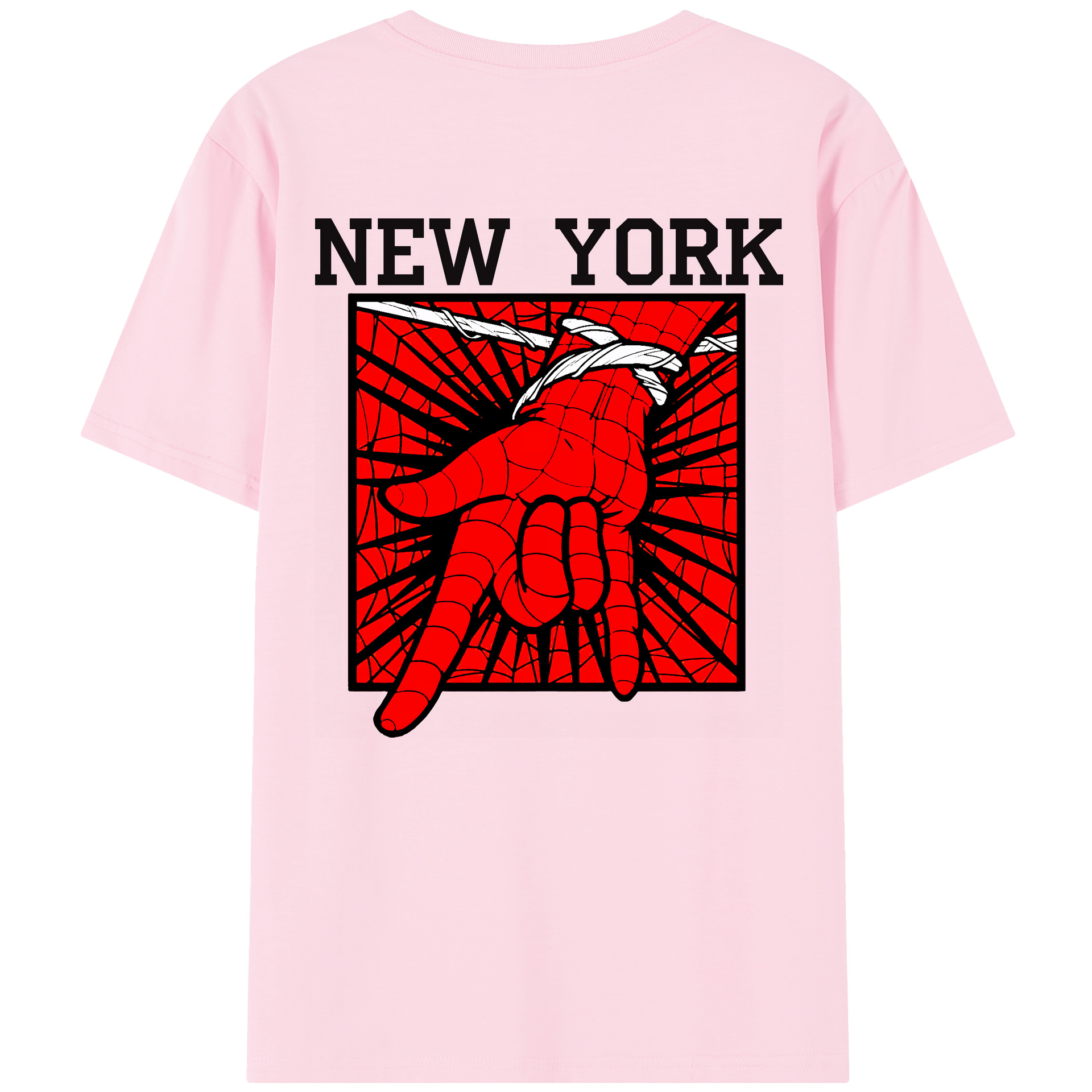 （画像用） Spider Man スパイダーマン 綿100％半袖Tシャツ（背面プリント）
