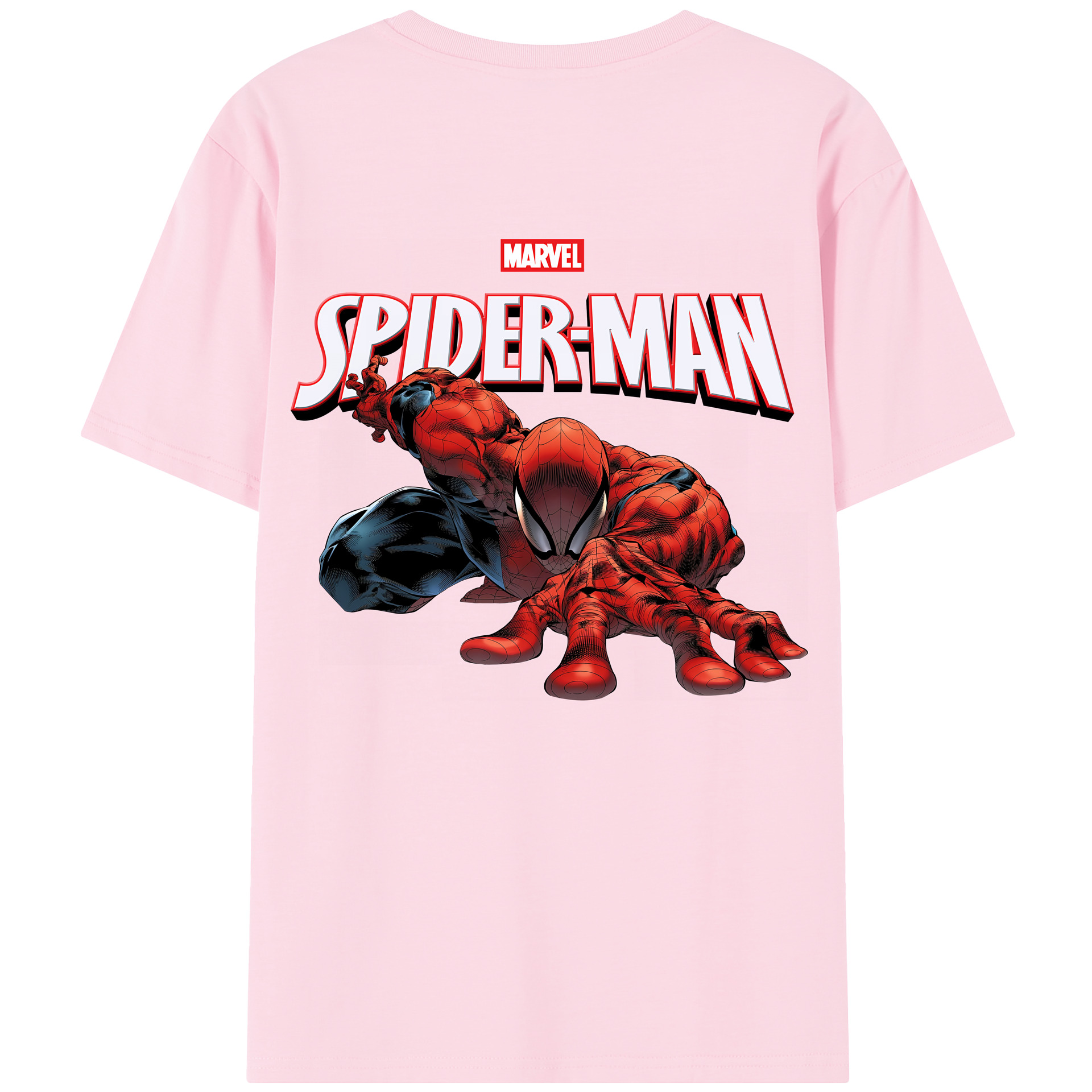 （画像用） Spider Man スパイダーマン 綿100％半袖Tシャツ（背面プリント）