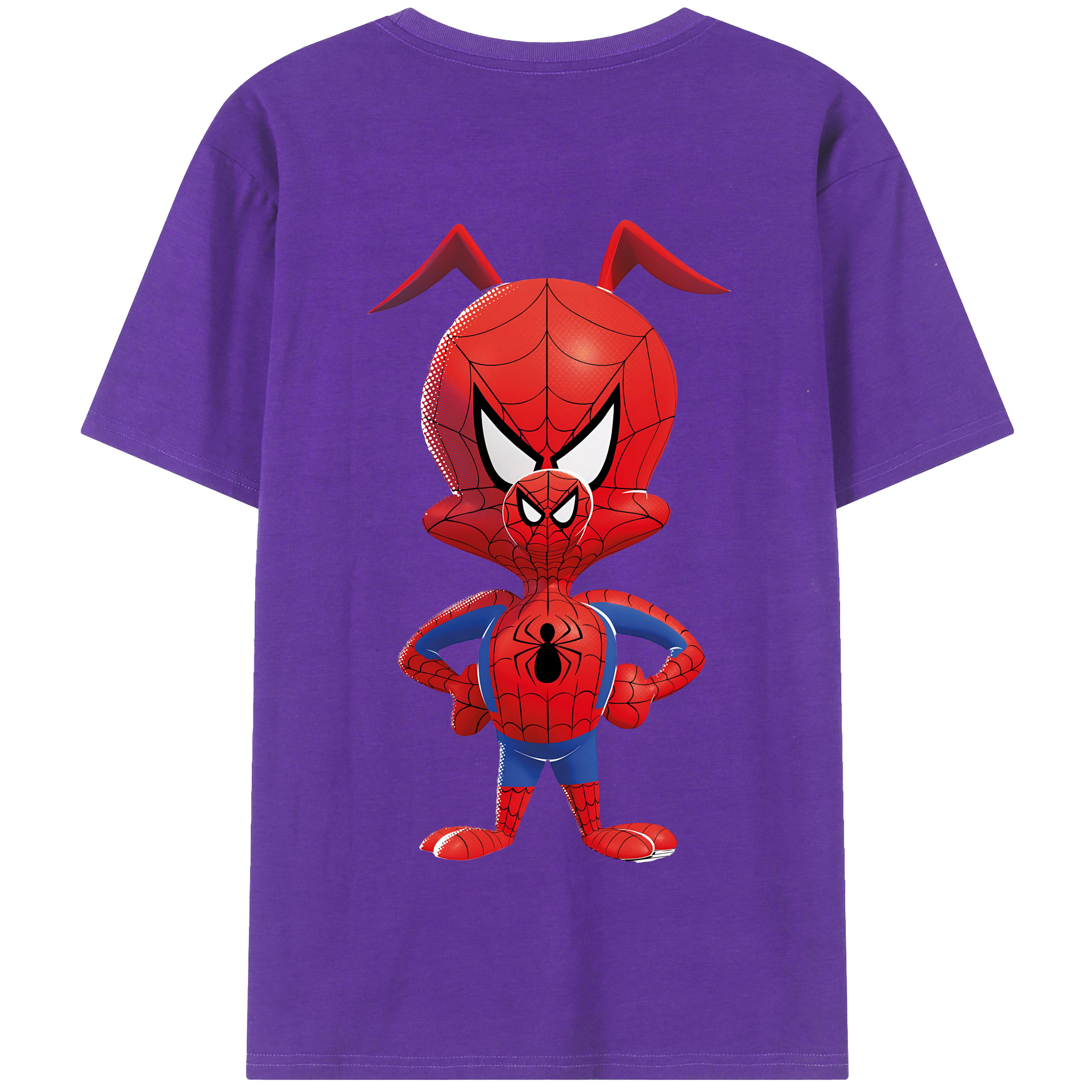 （画像用） Spider Man スパイダーマン 綿100％半袖Tシャツ（背面プリント）