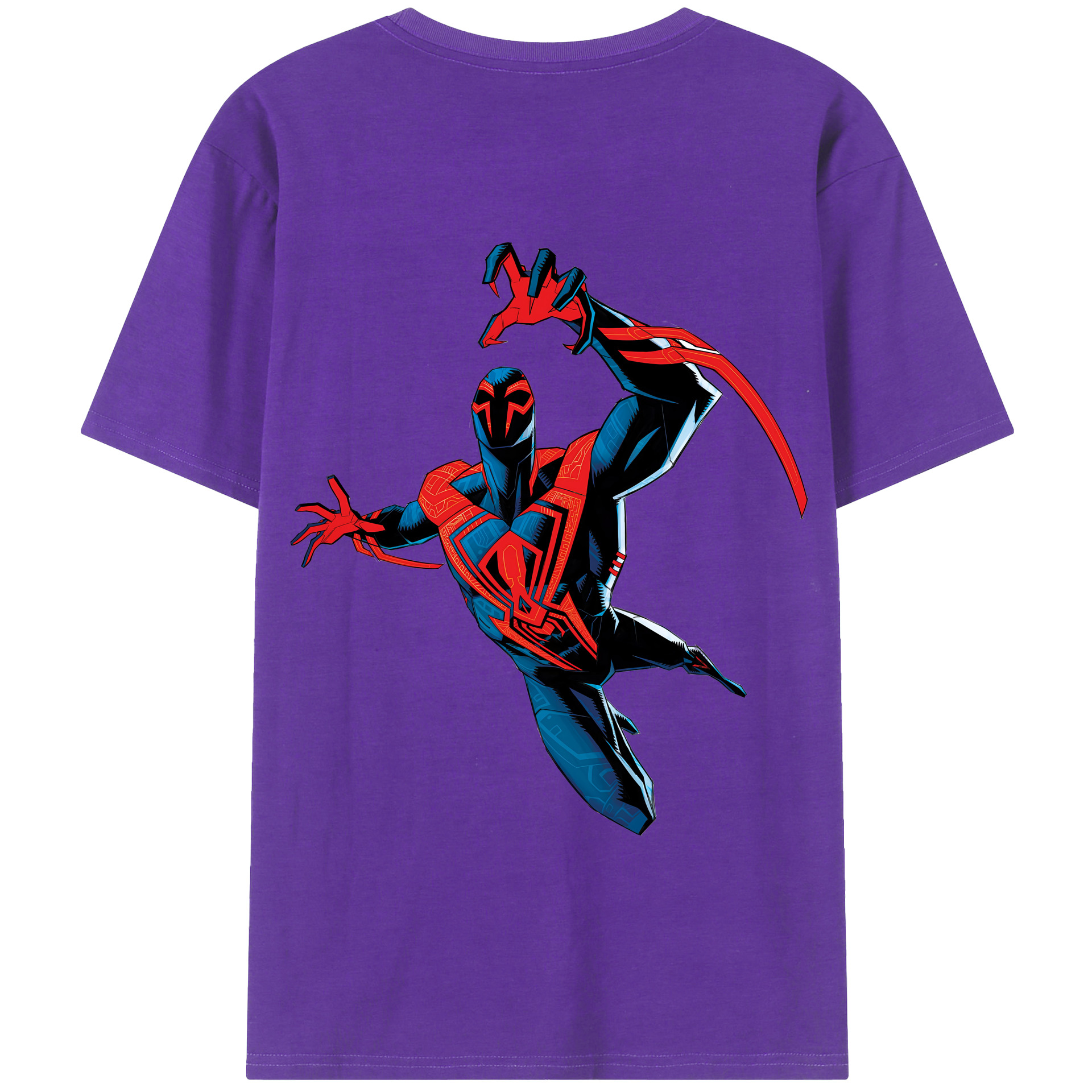 （画像用） Spider Man スパイダーマン 綿100％半袖Tシャツ（背面プリント）