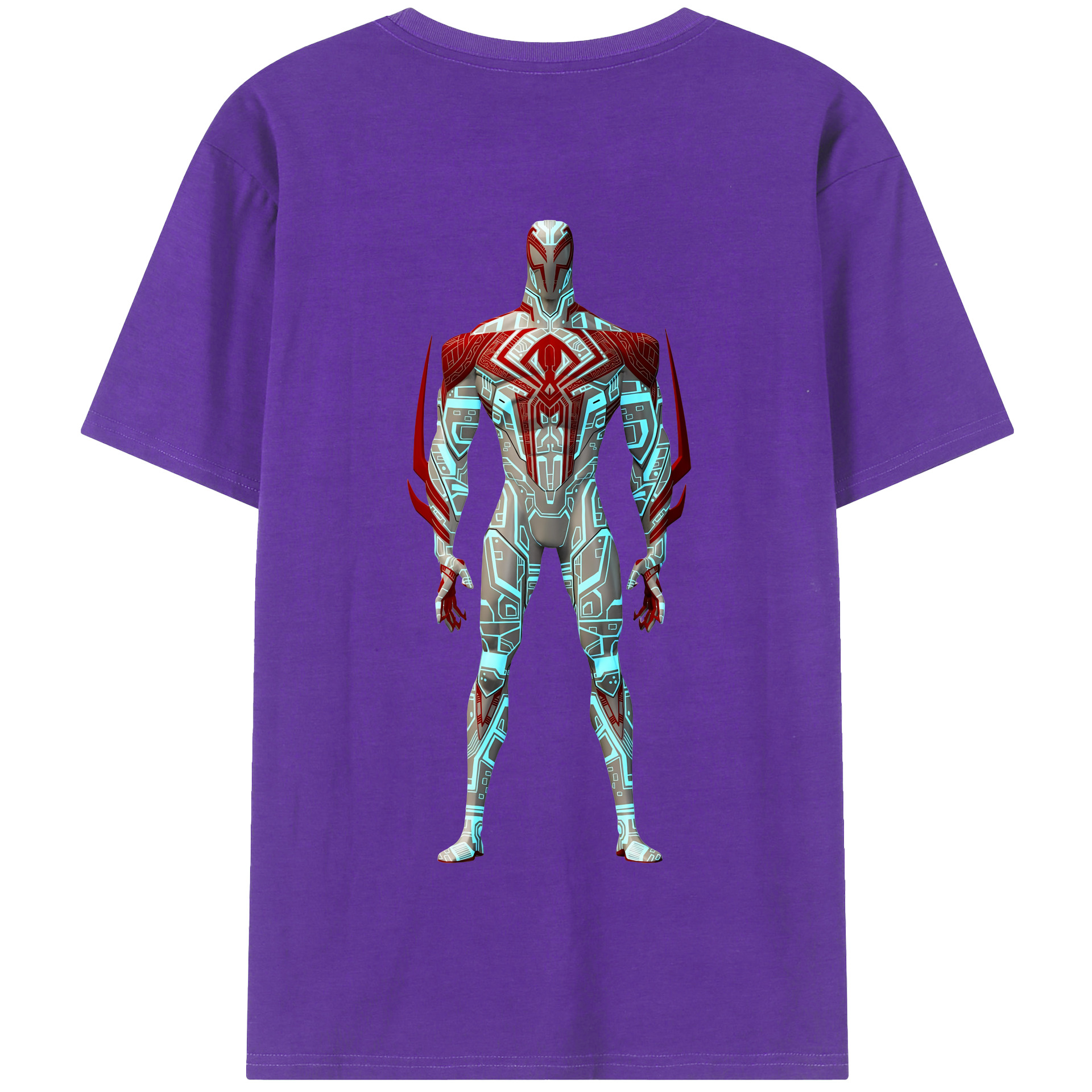 （画像用） Spider Man スパイダーマン 綿100％半袖Tシャツ（背面プリント）