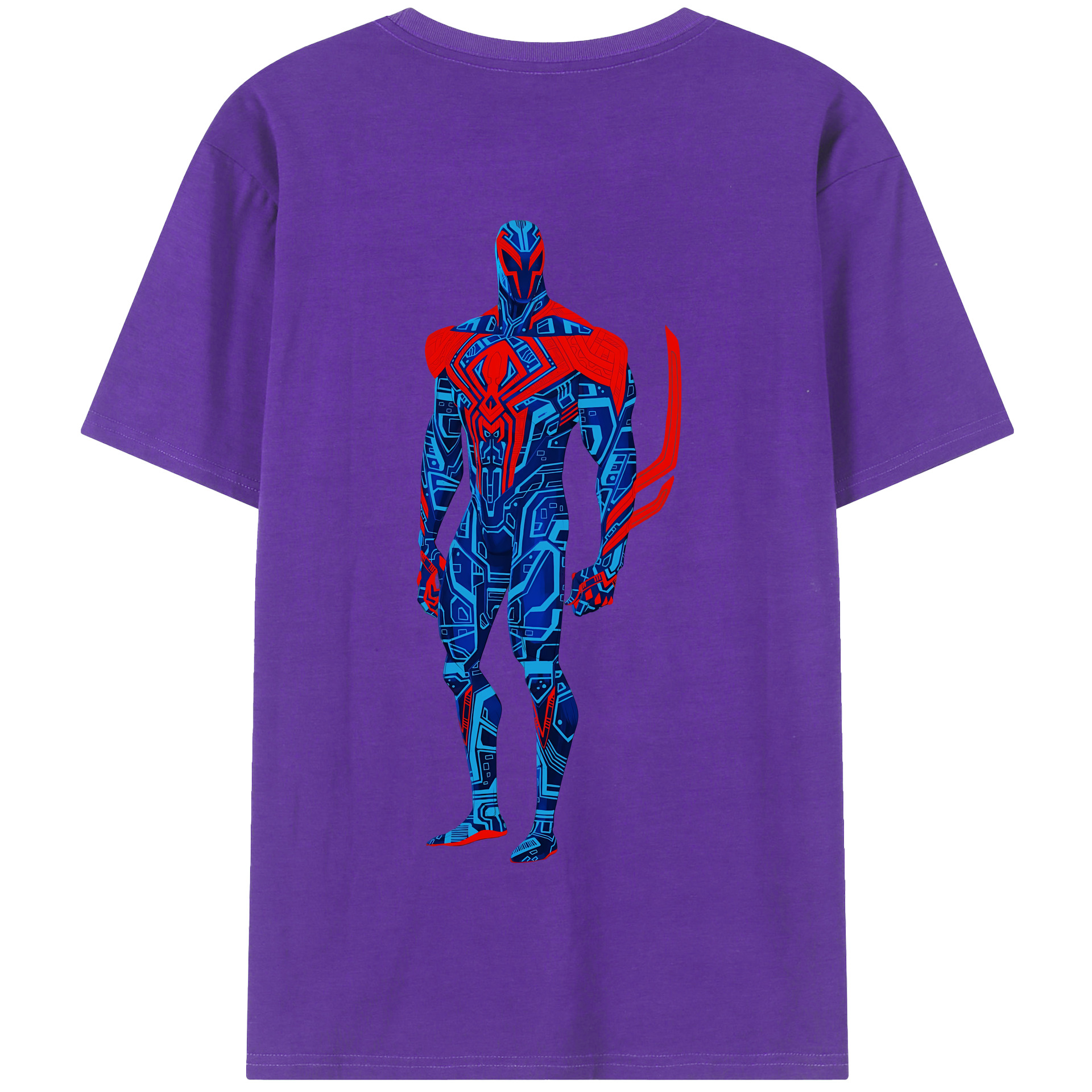 （画像用） Spider Man スパイダーマン 綿100％半袖Tシャツ（背面プリント）
