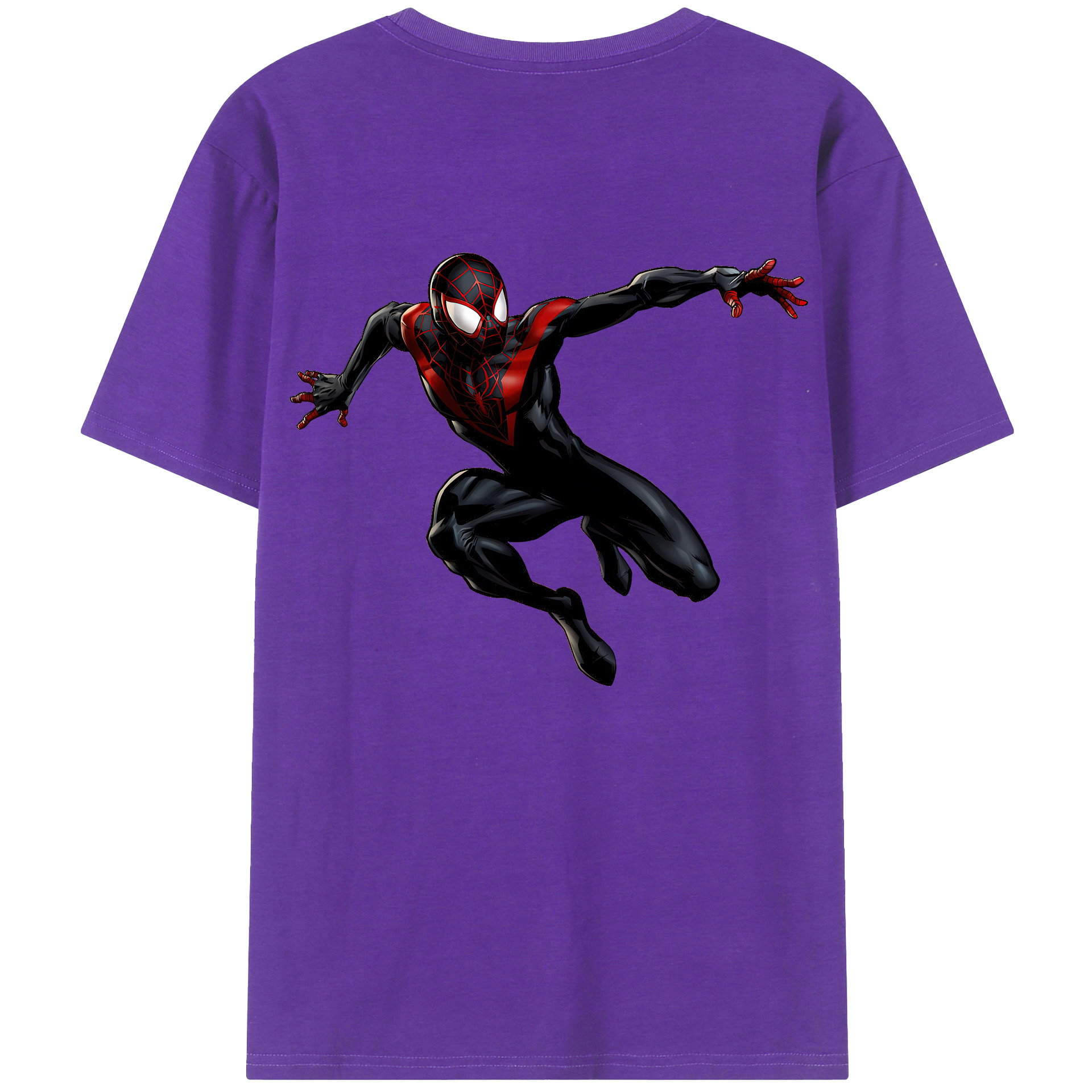 （画像用） Spider Man スパイダーマン 綿100％半袖Tシャツ（背面プリント）