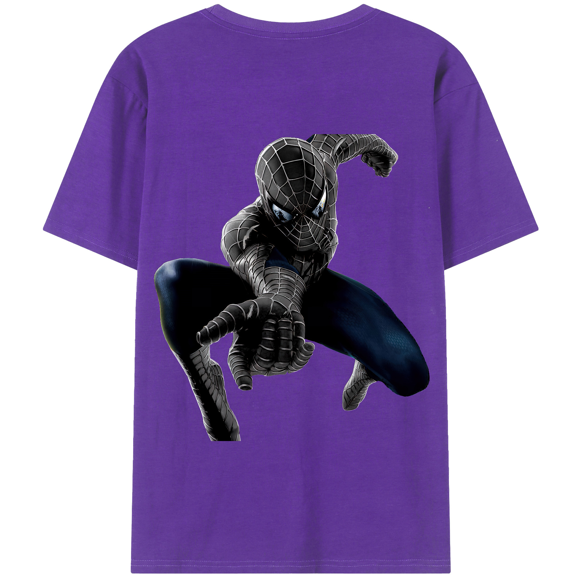 （画像用） Spider Man スパイダーマン 綿100％半袖Tシャツ（背面プリント）