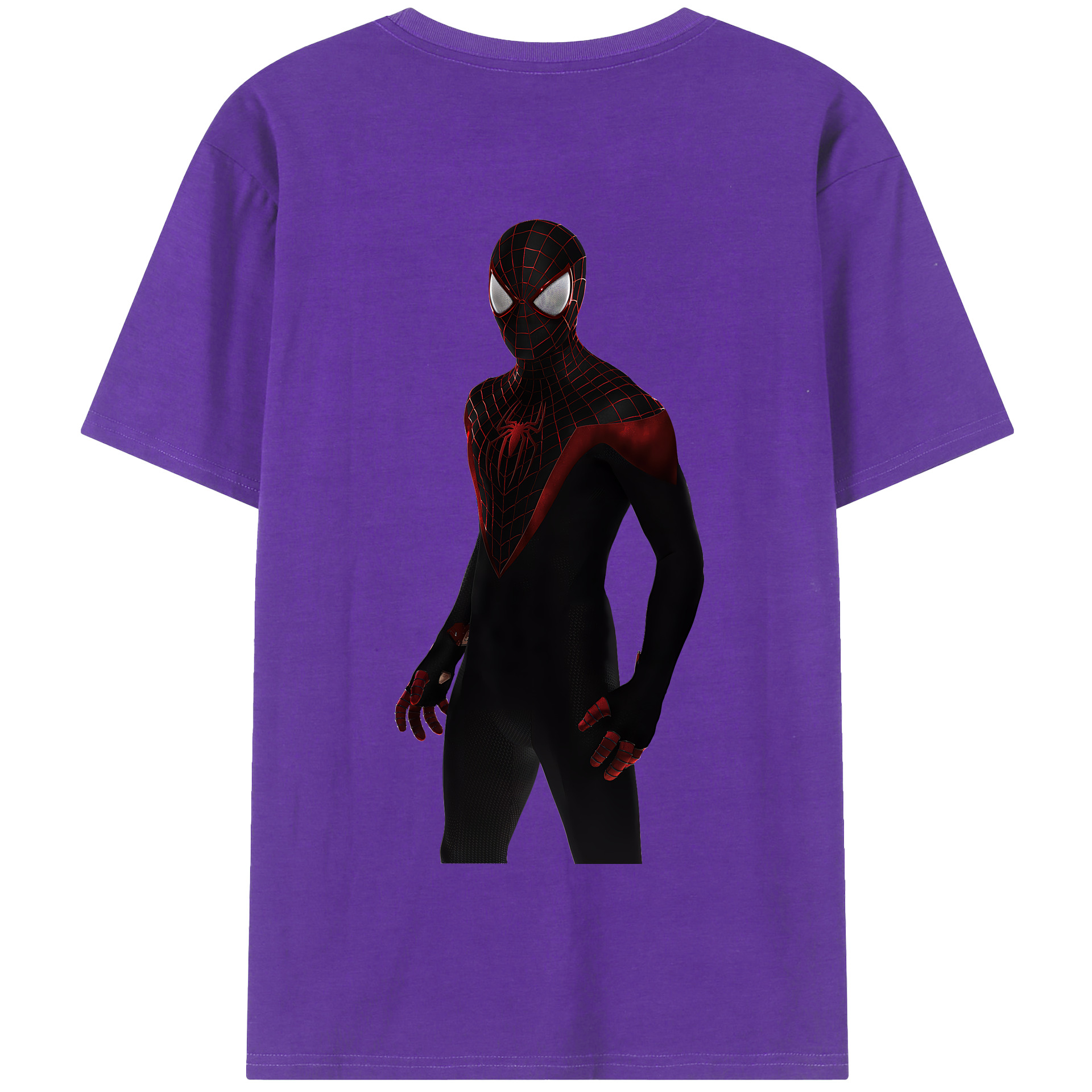 （画像用） Spider Man スパイダーマン 綿100％半袖Tシャツ（背面プリント）
