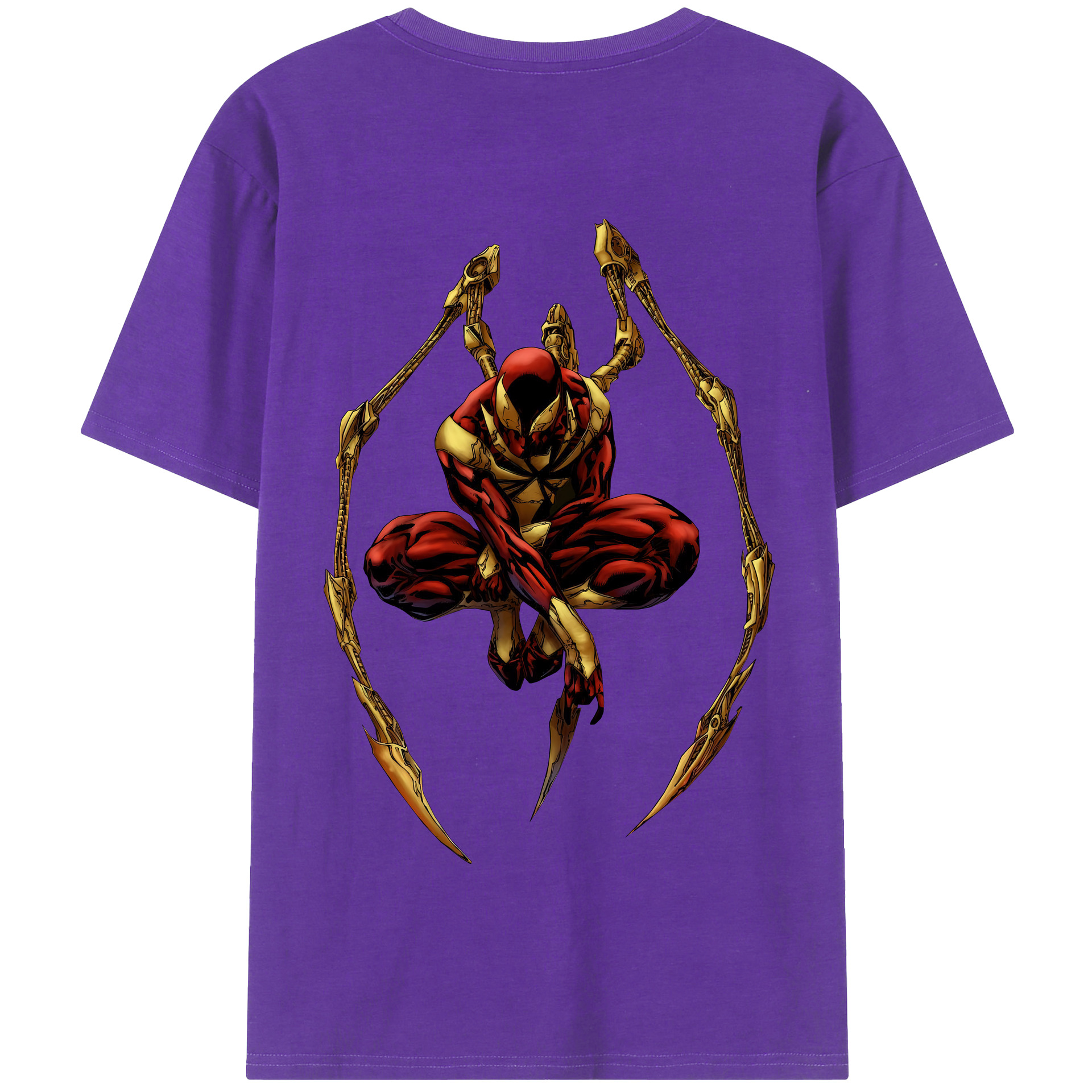 （画像用） Spider Man スパイダーマン 綿100％半袖Tシャツ（背面プリント）