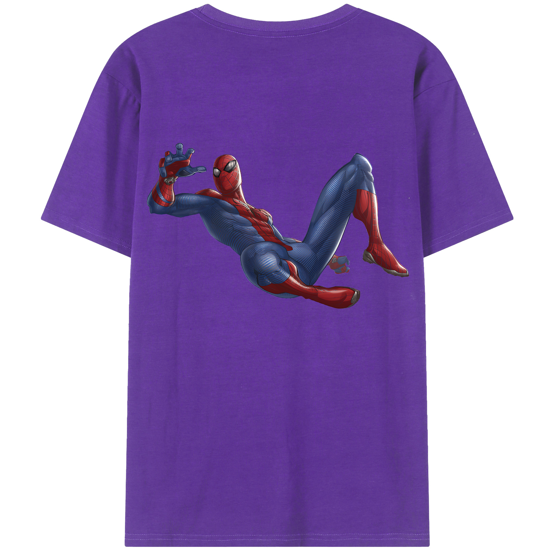 （画像用） Spider Man スパイダーマン 綿100％半袖Tシャツ（背面プリント）