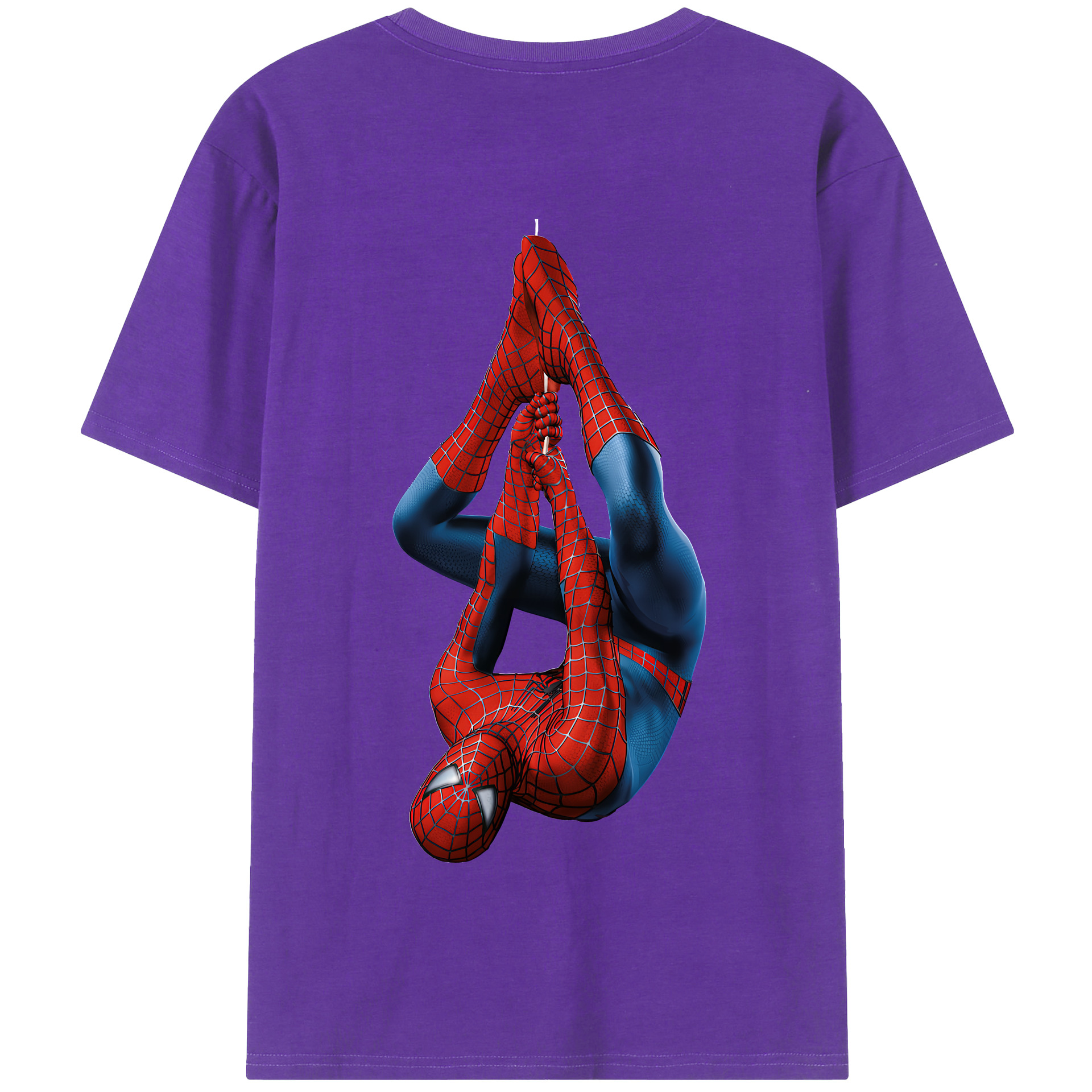 Spider Man スパイダーマン 綿100％半袖Tシャツ（背面プリント）