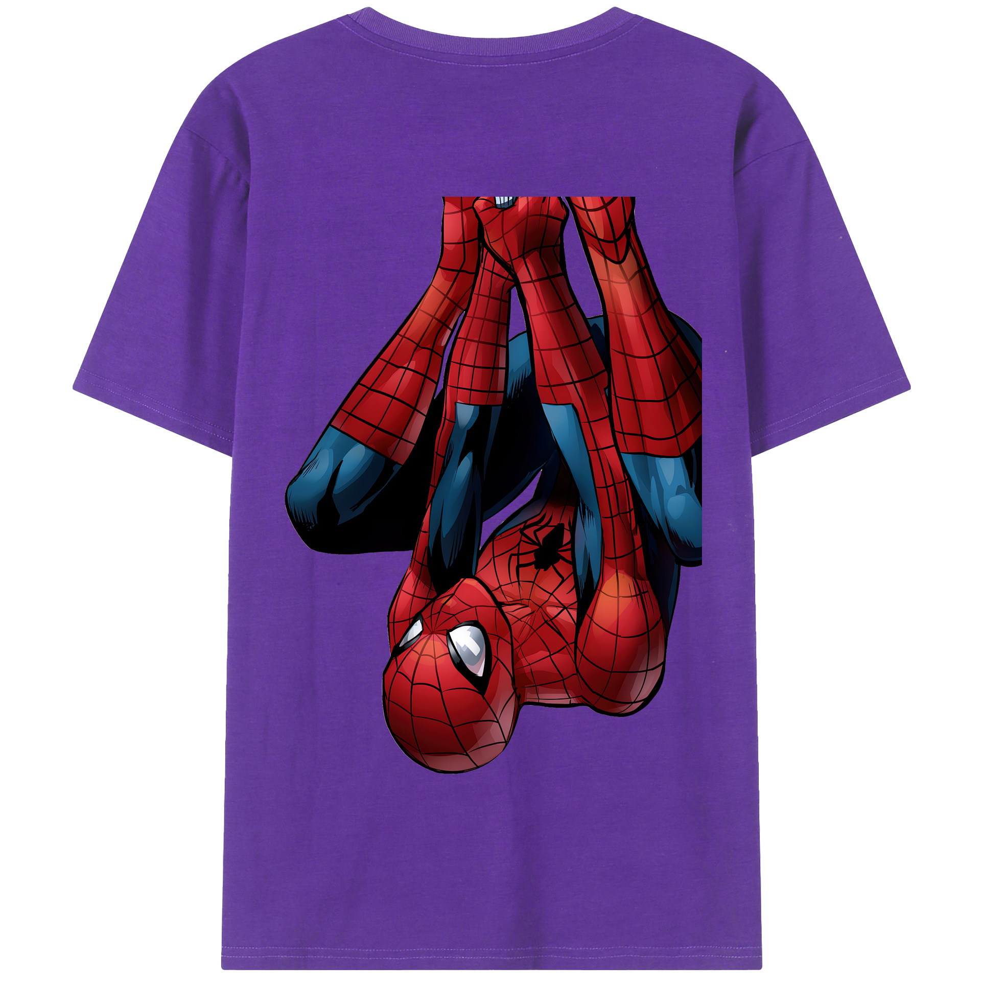 Spider Man スパイダーマン 綿100％半袖Tシャツ（背面プリント）
