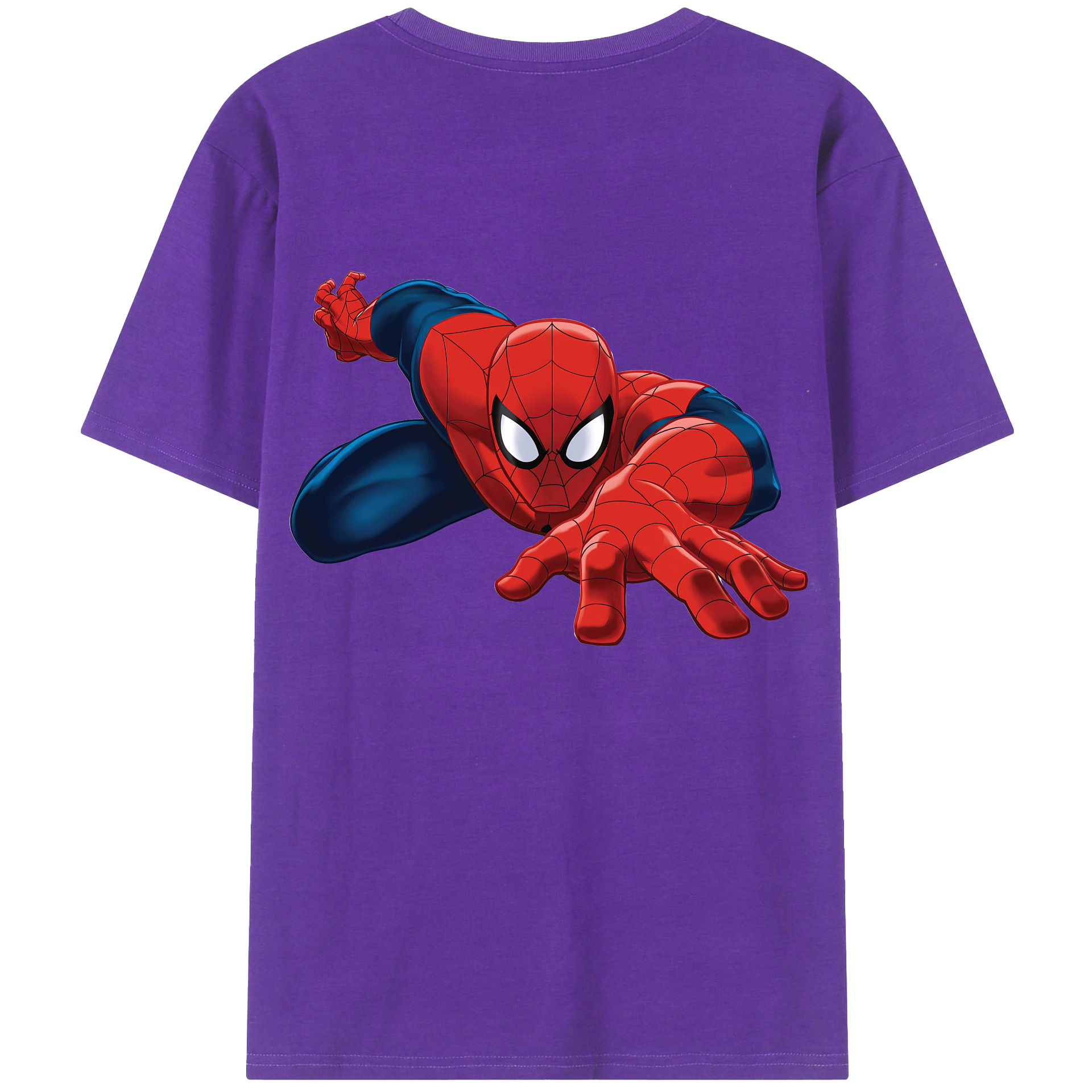 Spider Man スパイダーマン 綿100％半袖Tシャツ（背面プリント）