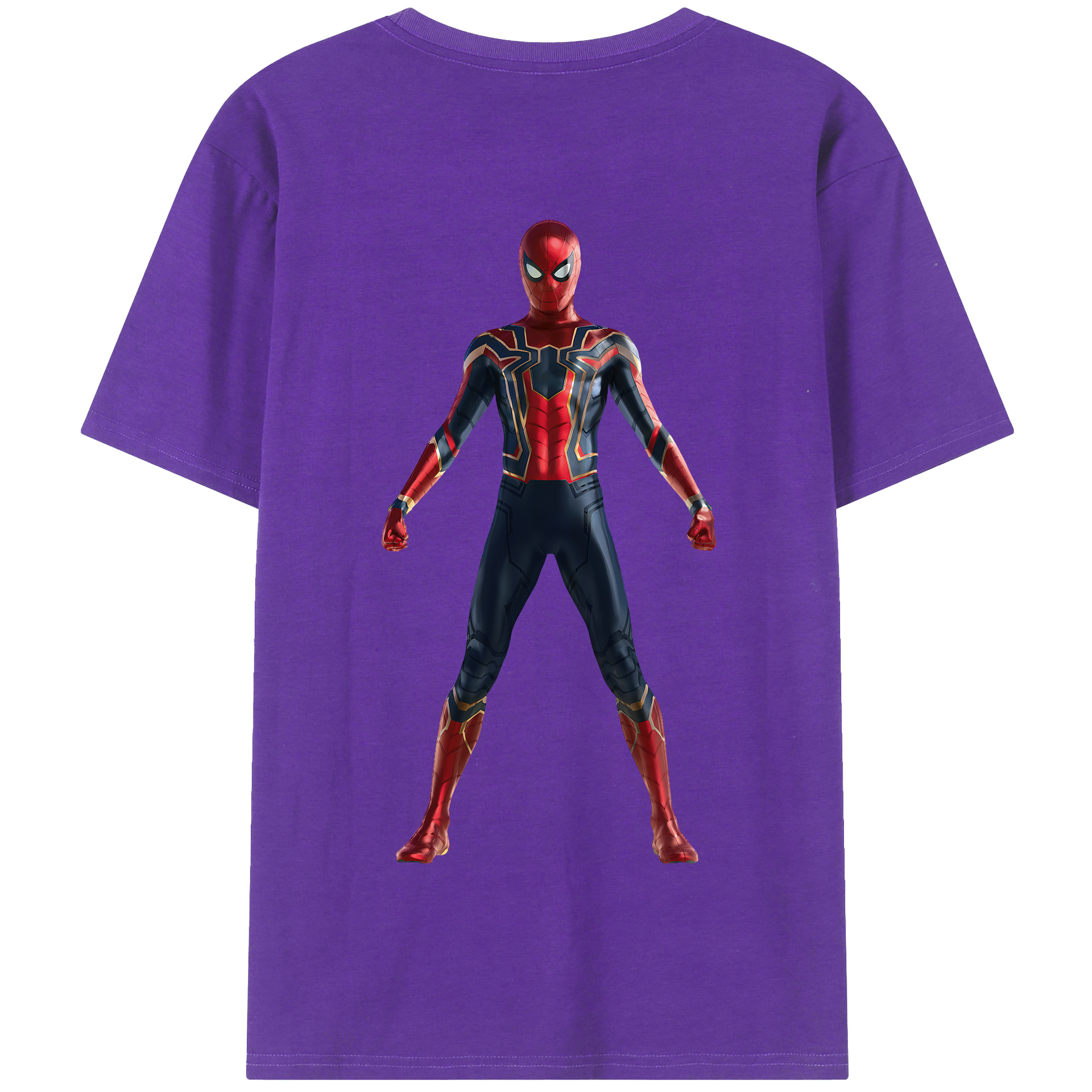 （画像用） Spider Man スパイダーマン 綿100％半袖Tシャツ（背面プリント）