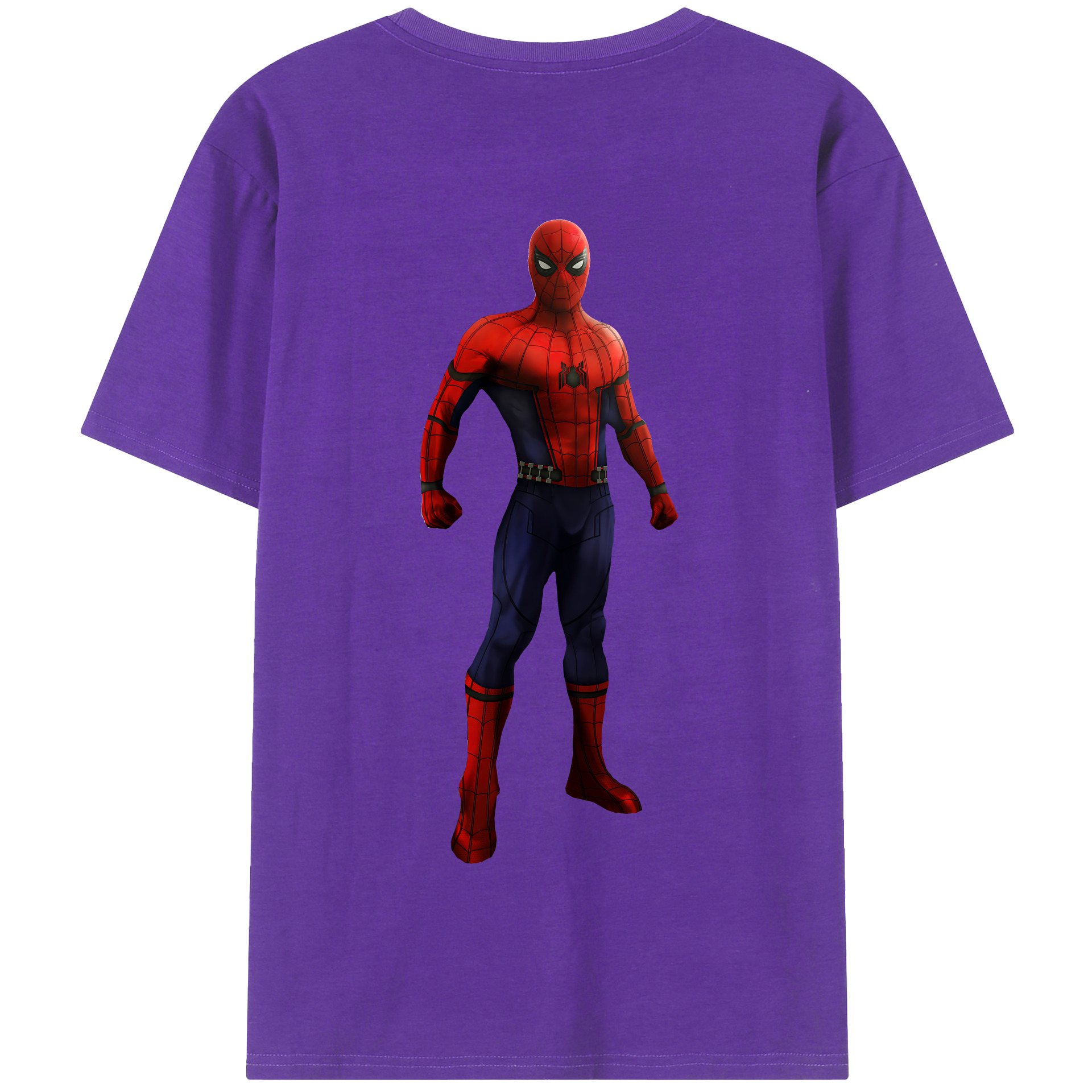 （画像用） Spider Man スパイダーマン 綿100％半袖Tシャツ（背面プリント）
