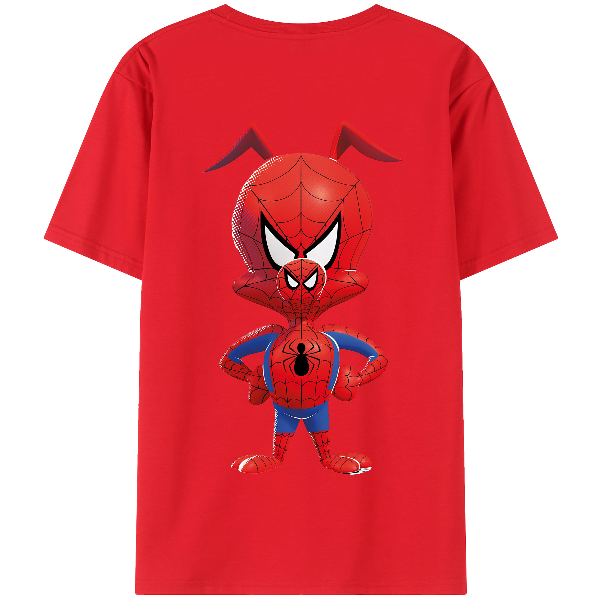 （画像用） Spider Man スパイダーマン 綿100％半袖Tシャツ（背面プリント）