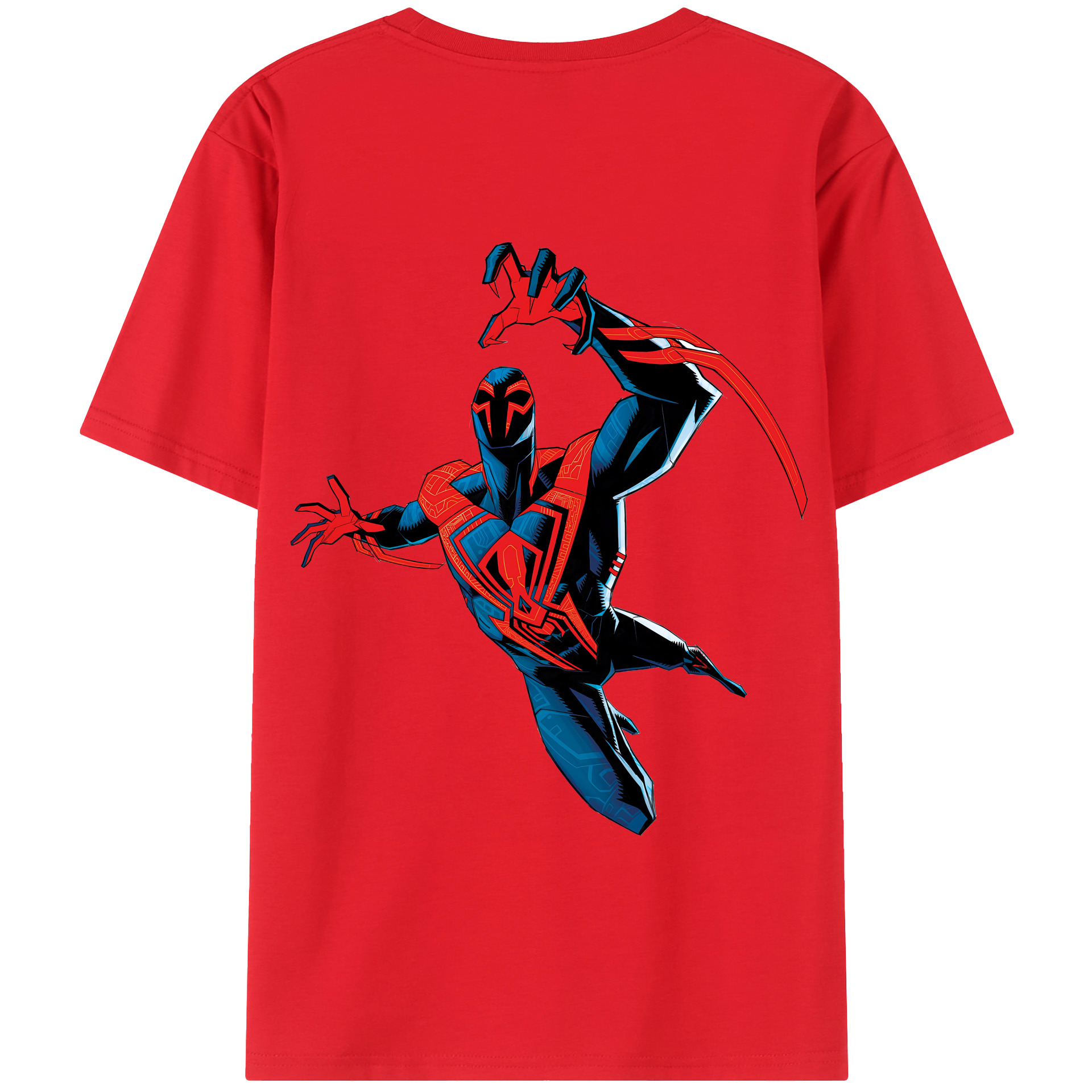 （画像用） Spider Man スパイダーマン 綿100％半袖Tシャツ（背面プリント）