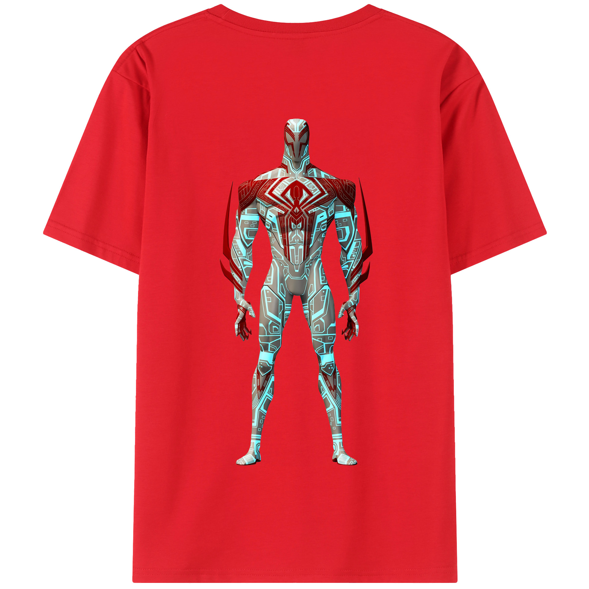 （画像用） Spider Man スパイダーマン 綿100％半袖Tシャツ（背面プリント）
