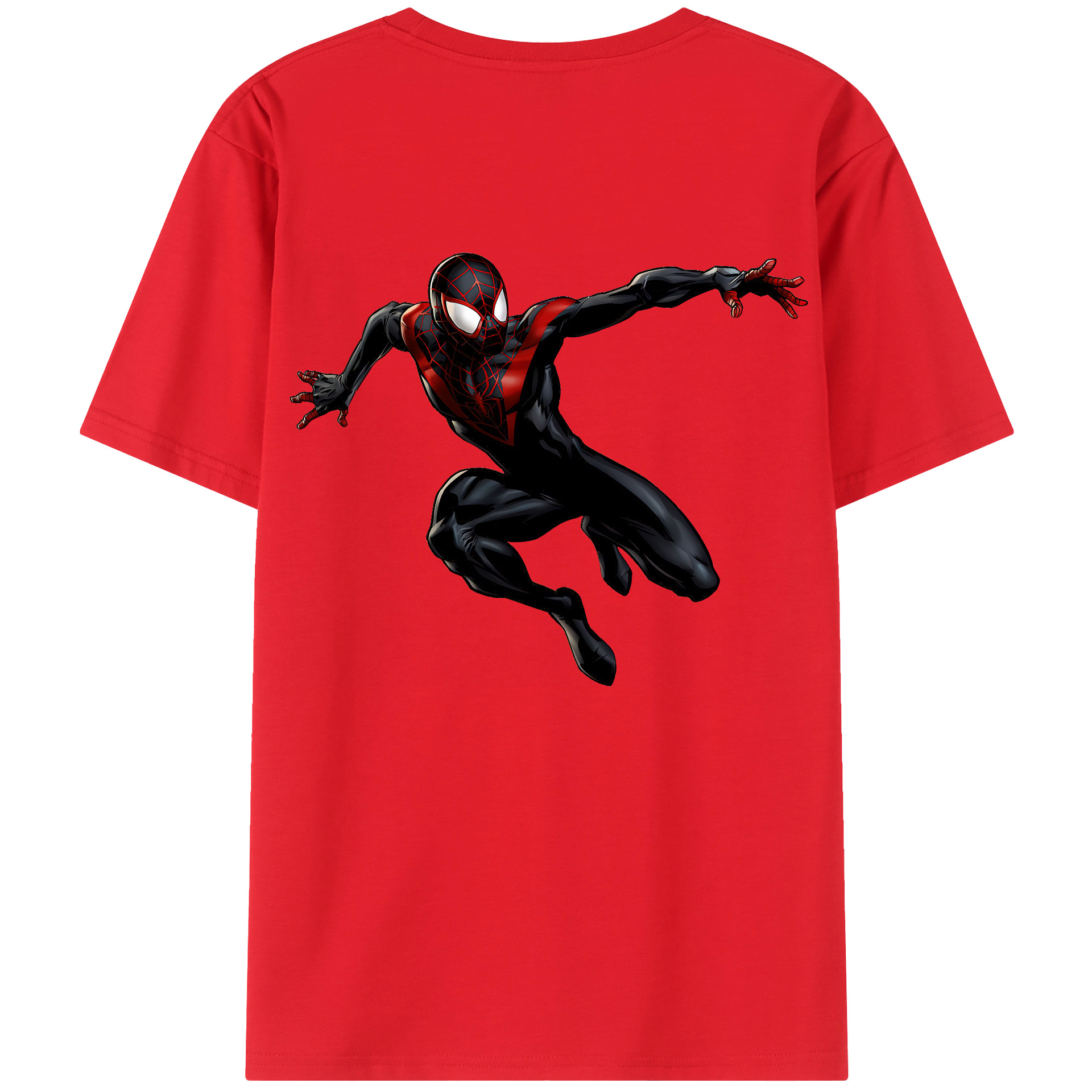 （画像用） Spider Man スパイダーマン 綿100％半袖Tシャツ（背面プリント）