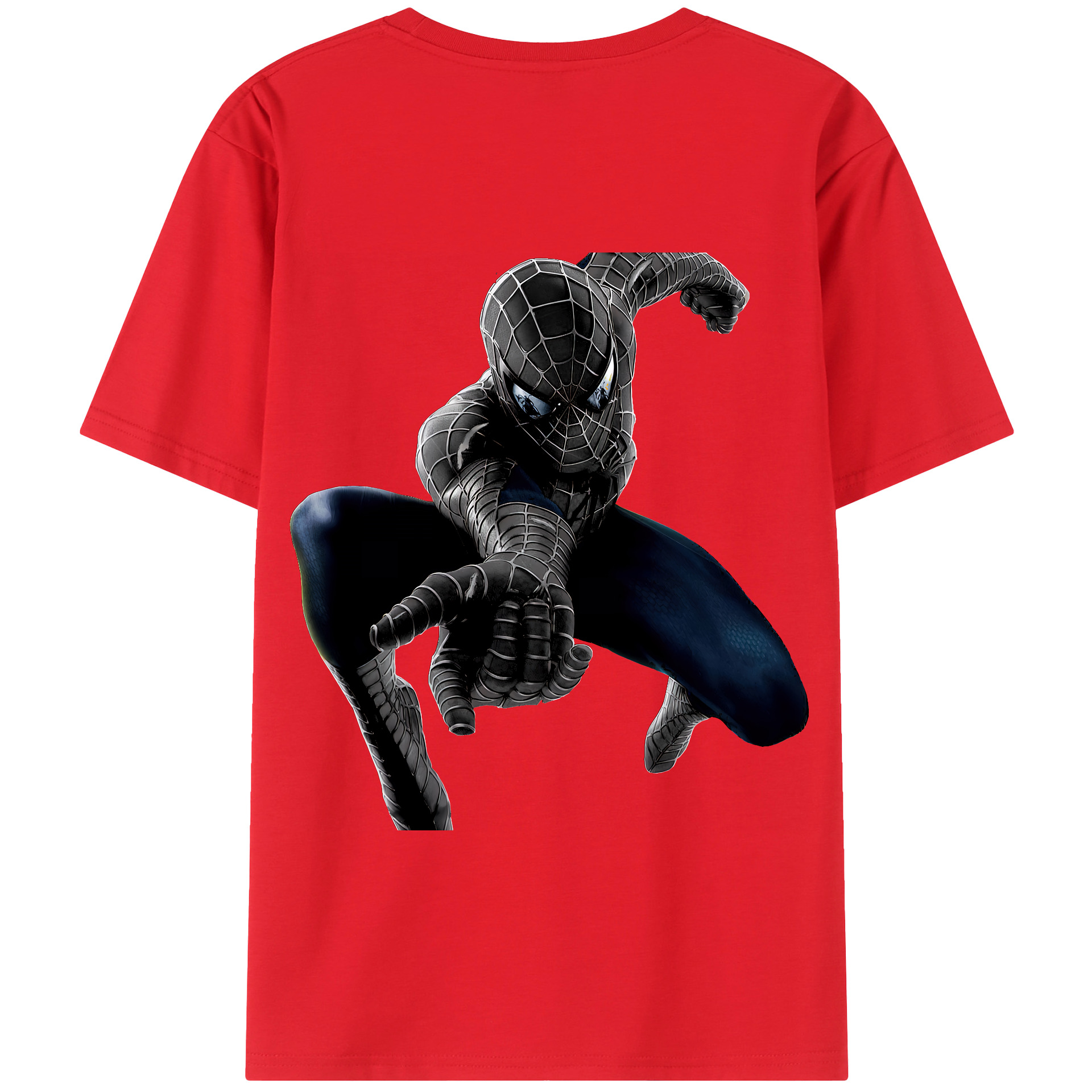 （画像用） Spider Man スパイダーマン 綿100％半袖Tシャツ（背面プリント）