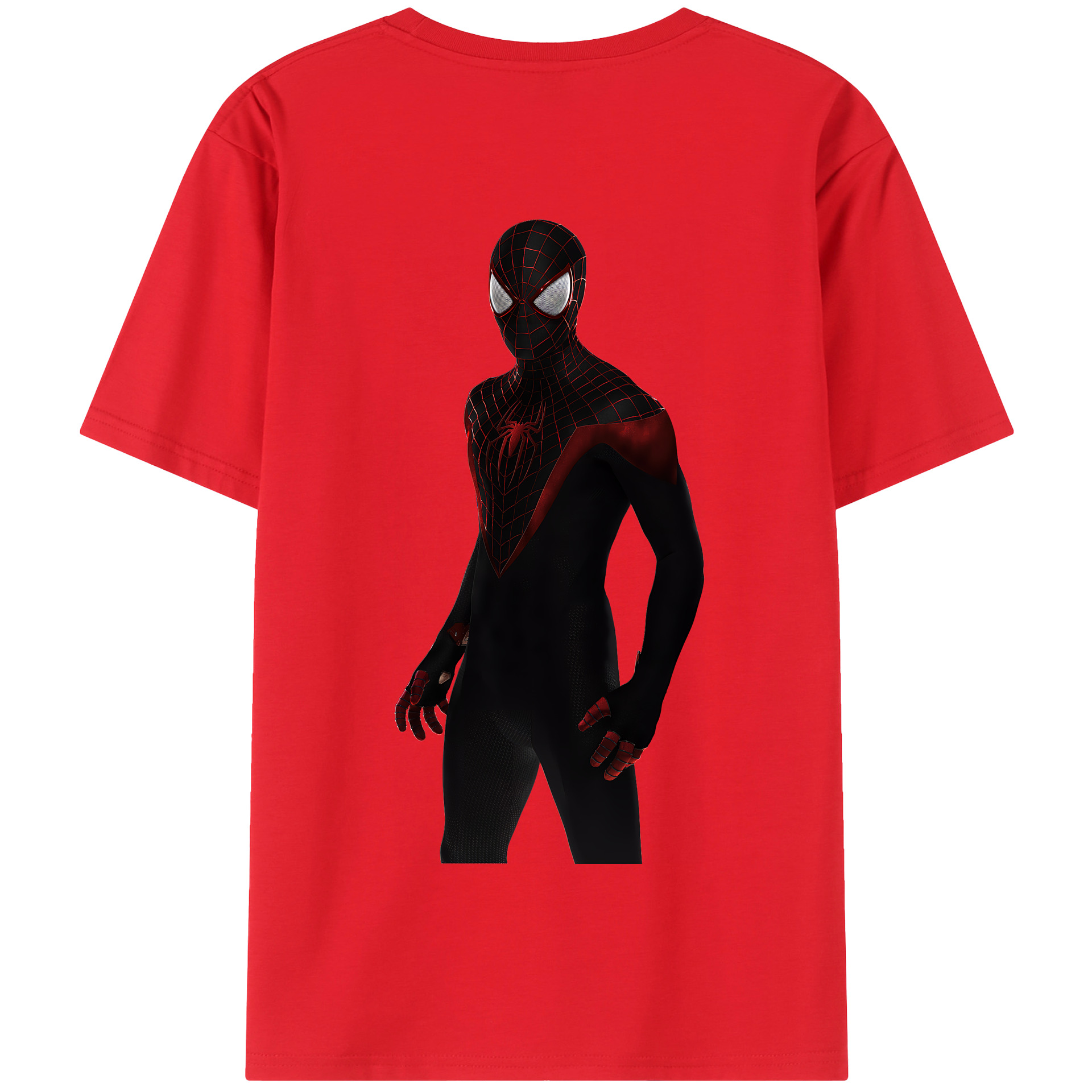 （画像用） Spider Man スパイダーマン 綿100％半袖Tシャツ（背面プリント）