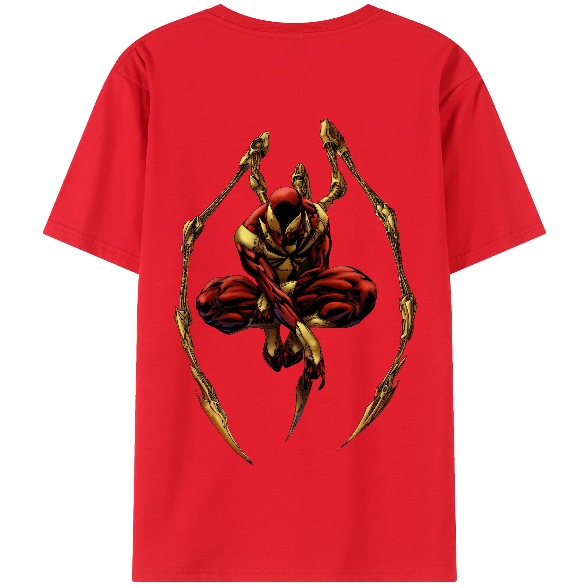 （画像用） Spider Man スパイダーマン 綿100％半袖Tシャツ（背面プリント）