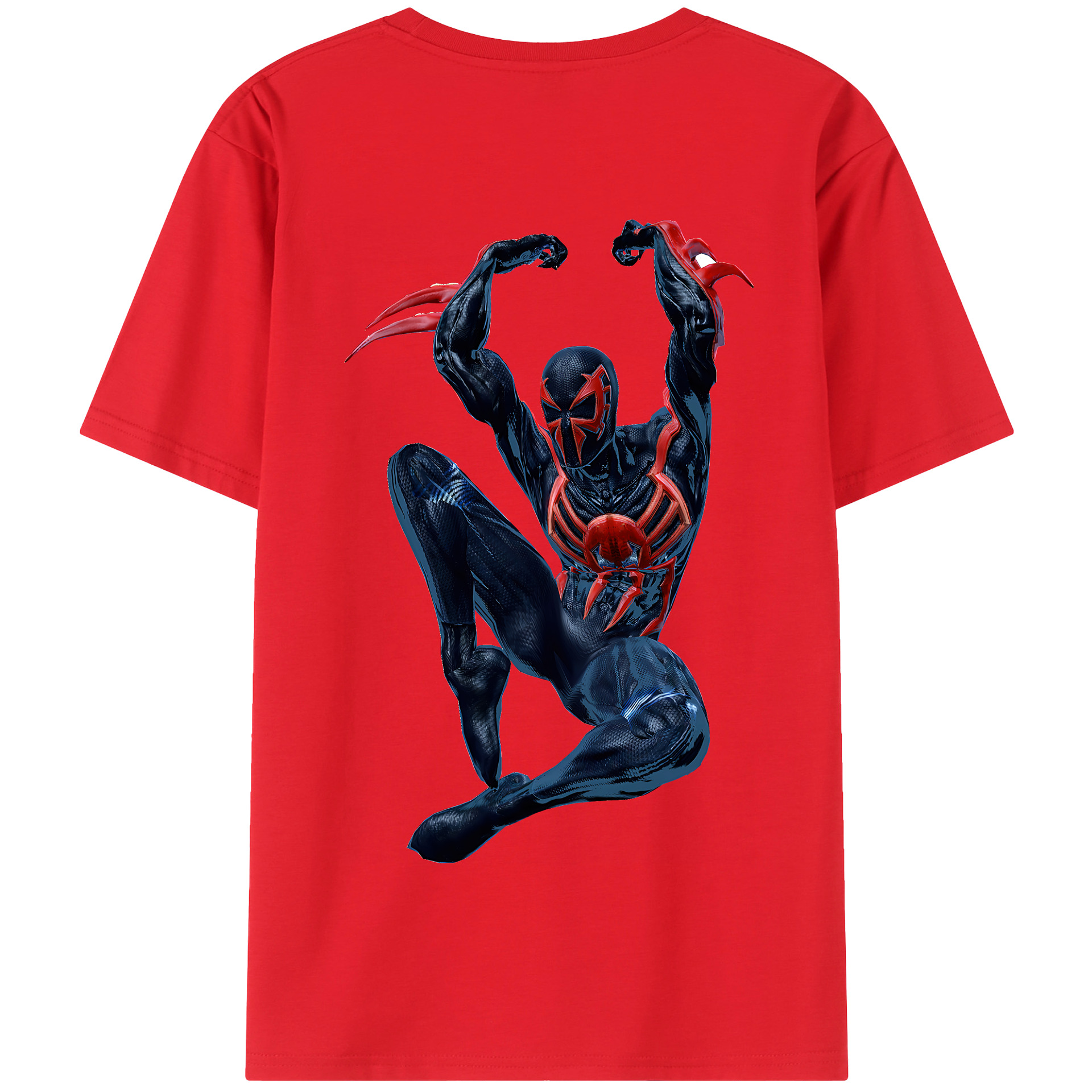 Spider Man スパイダーマン 綿100％半袖Tシャツ（背面プリント）