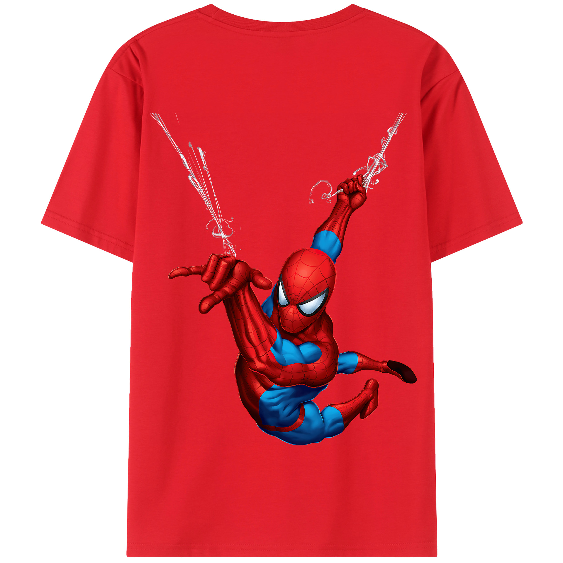 Spider Man スパイダーマン 綿100％半袖Tシャツ（背面プリント）