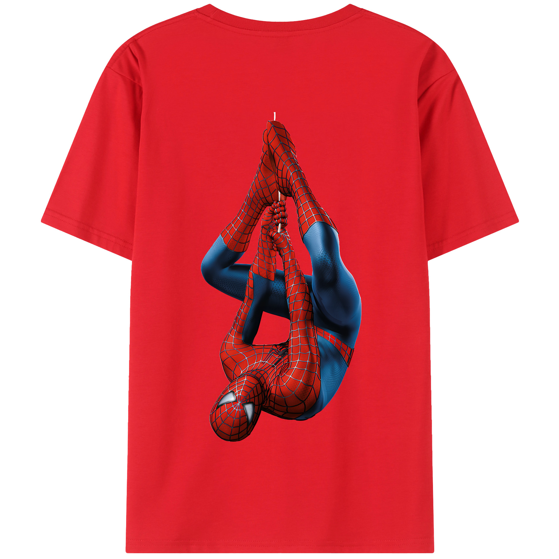 Spider Man スパイダーマン 綿100％半袖Tシャツ（背面プリント）