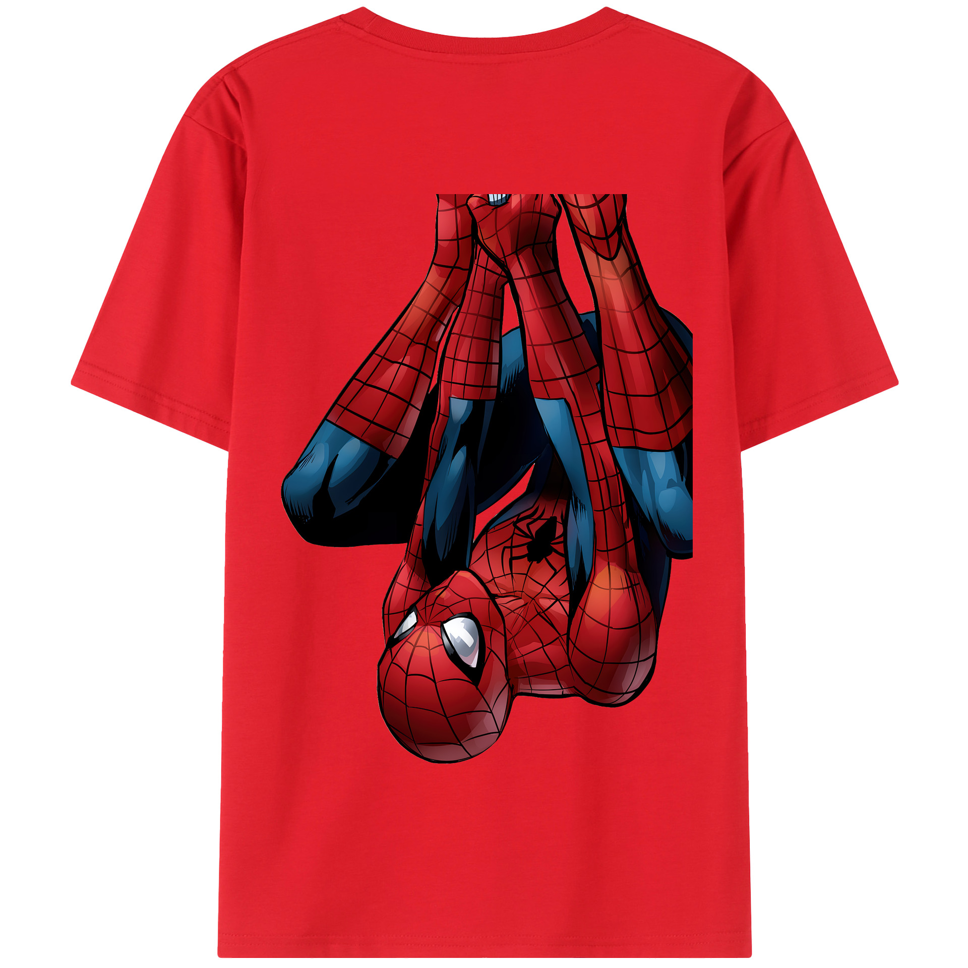 Spider Man スパイダーマン 綿100％半袖Tシャツ（背面プリント）