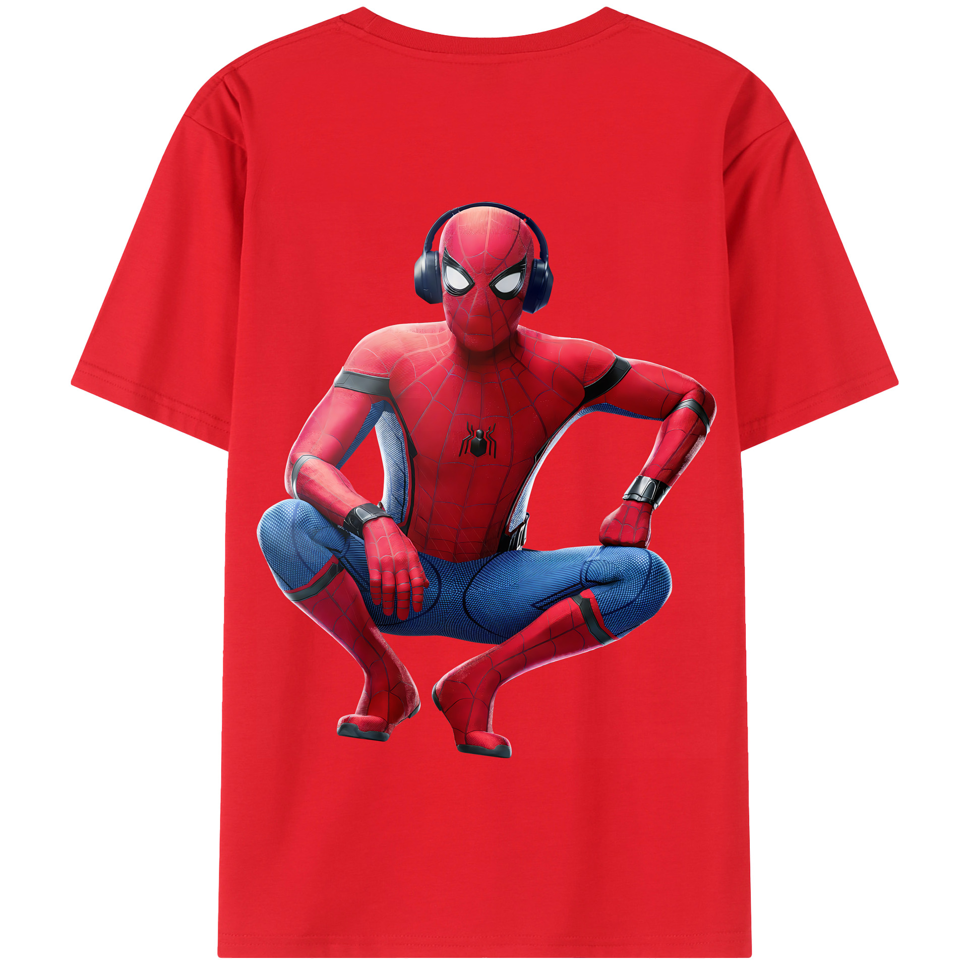 Spider Man スパイダーマン 綿100％半袖Tシャツ（背面プリント）