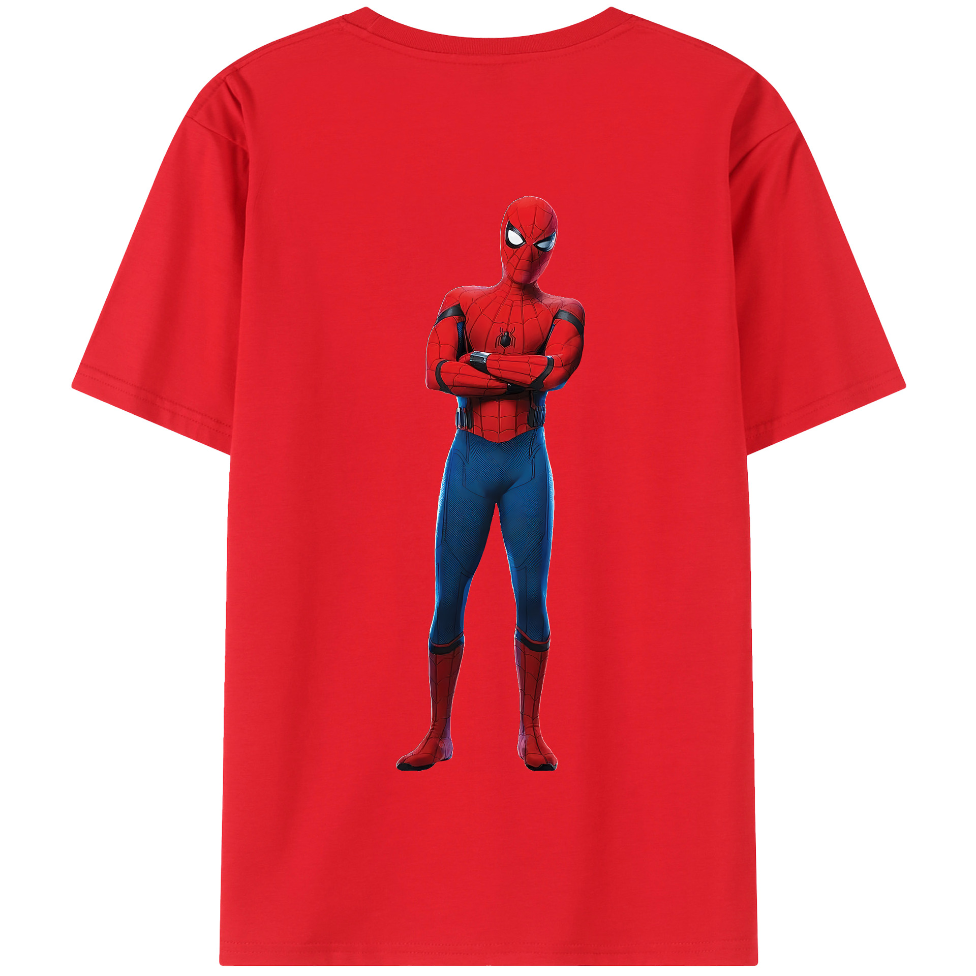 （画像用） Spider Man スパイダーマン 綿100％半袖Tシャツ（背面プリント）